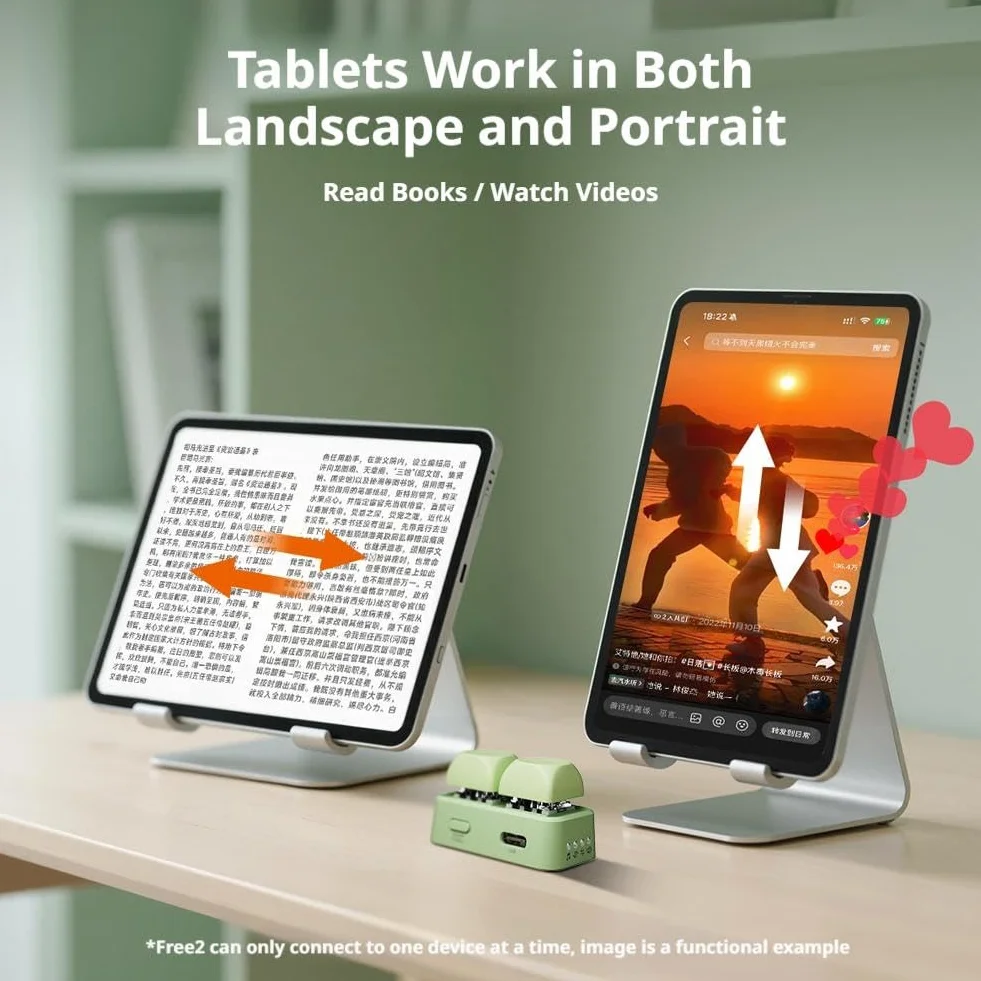 Télécommande Bluetooth pour tourne-page Léger Rétroéclairage RVB Touches remplaçables à chaud Compatible Kindle Violet