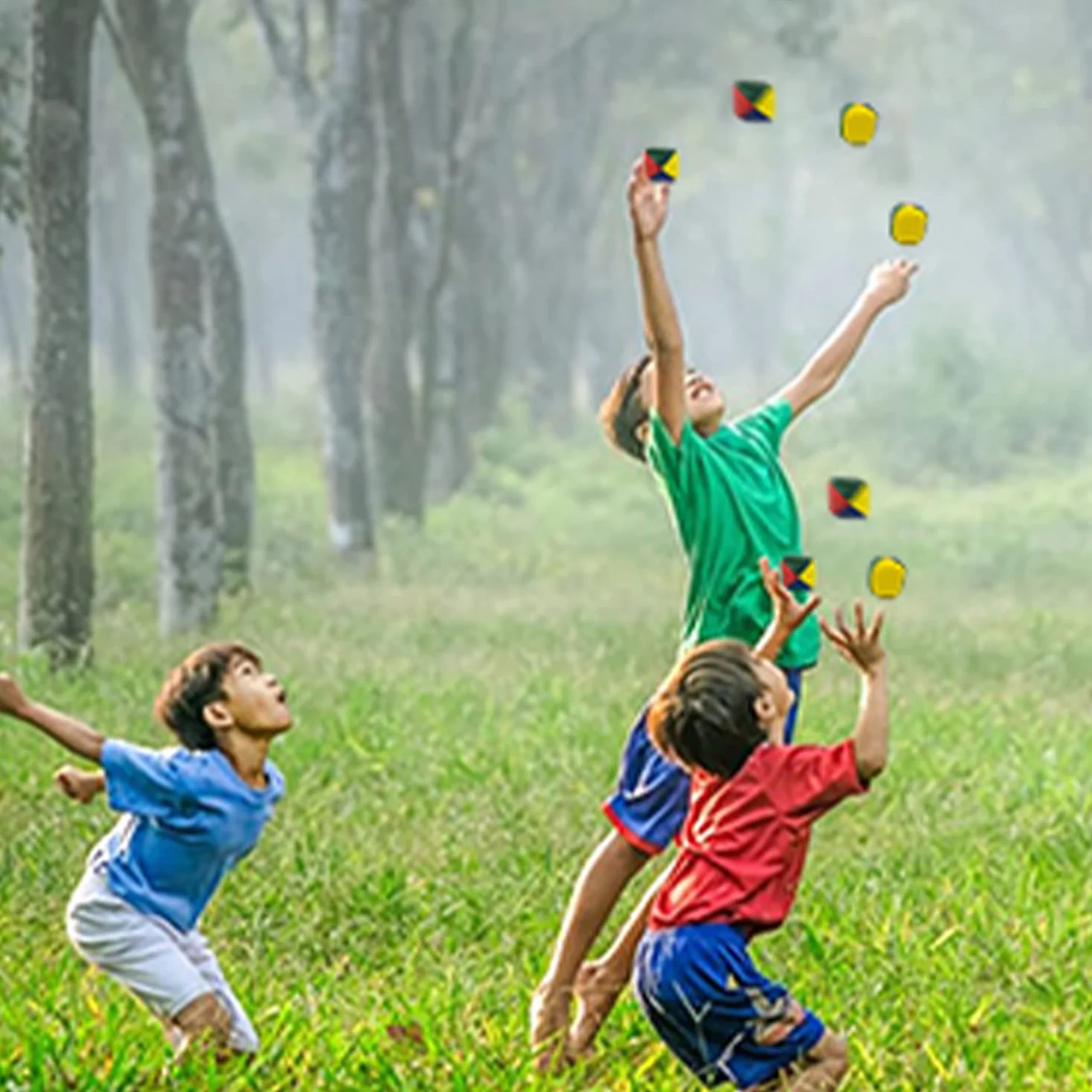 Ensemble de Balles de Jonglage 15Pcs, Jeux de Balle Colorées pour Enfants Adultes Débutants avec Sac de Rangement