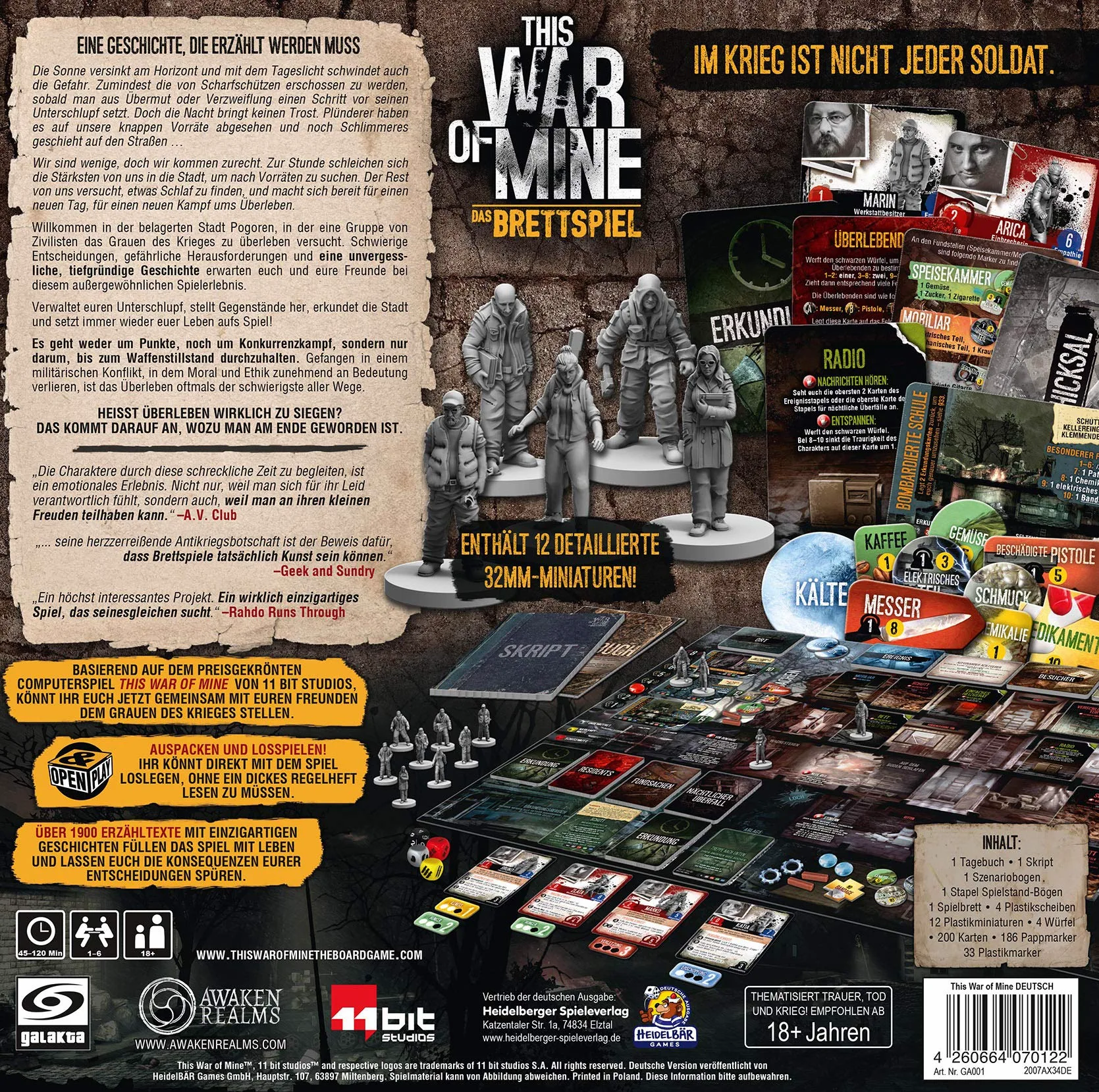 This War of Mine : Le Jeu de société | Galakta | Allemand | Jeu de société | pour 1 à 6 Personnes | à partir de 18 Ans