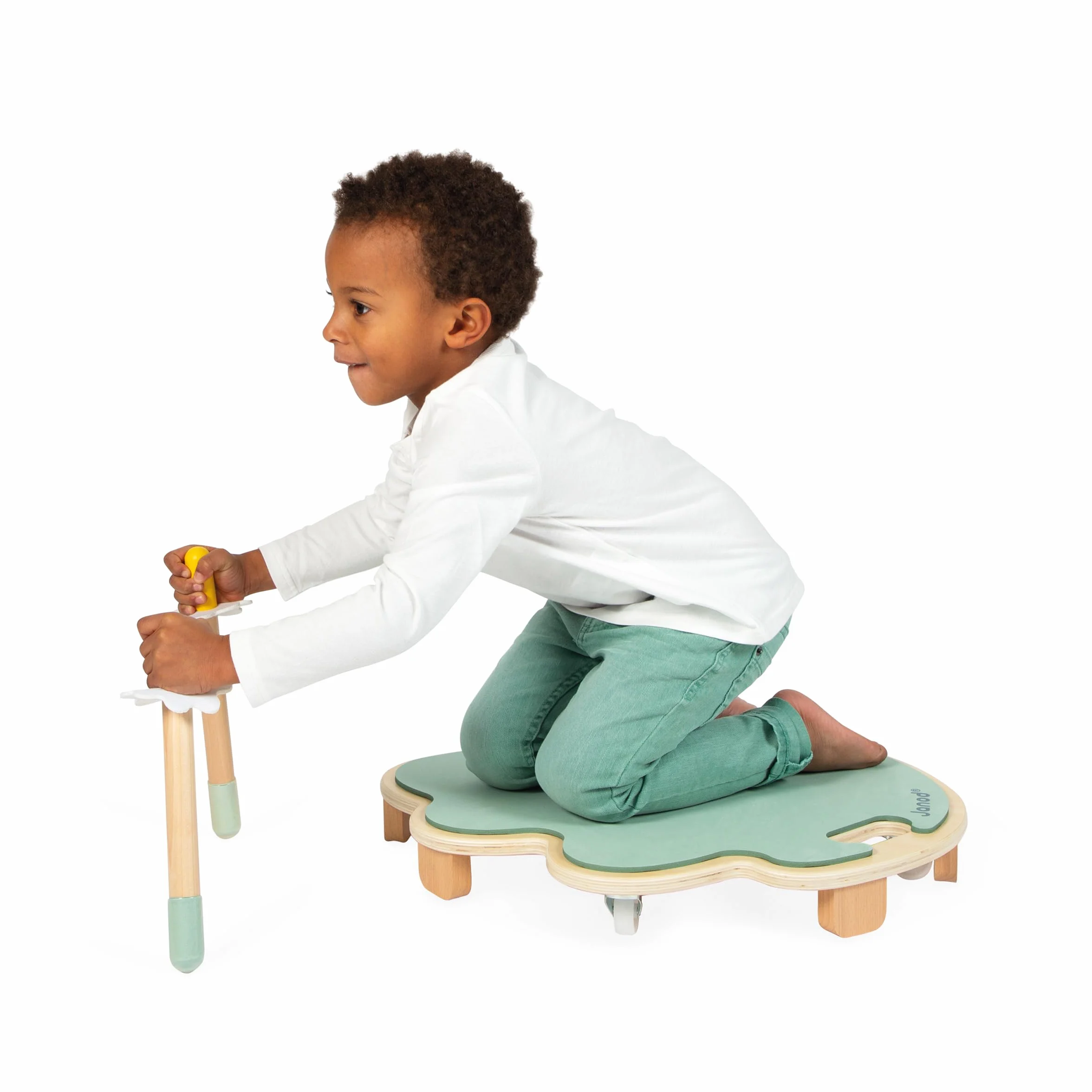 Janod Feuille Roulante Sweet Cocoon Planche à roulettes en Bois FSC Jeu d'Adresse Enfant 4 Ans