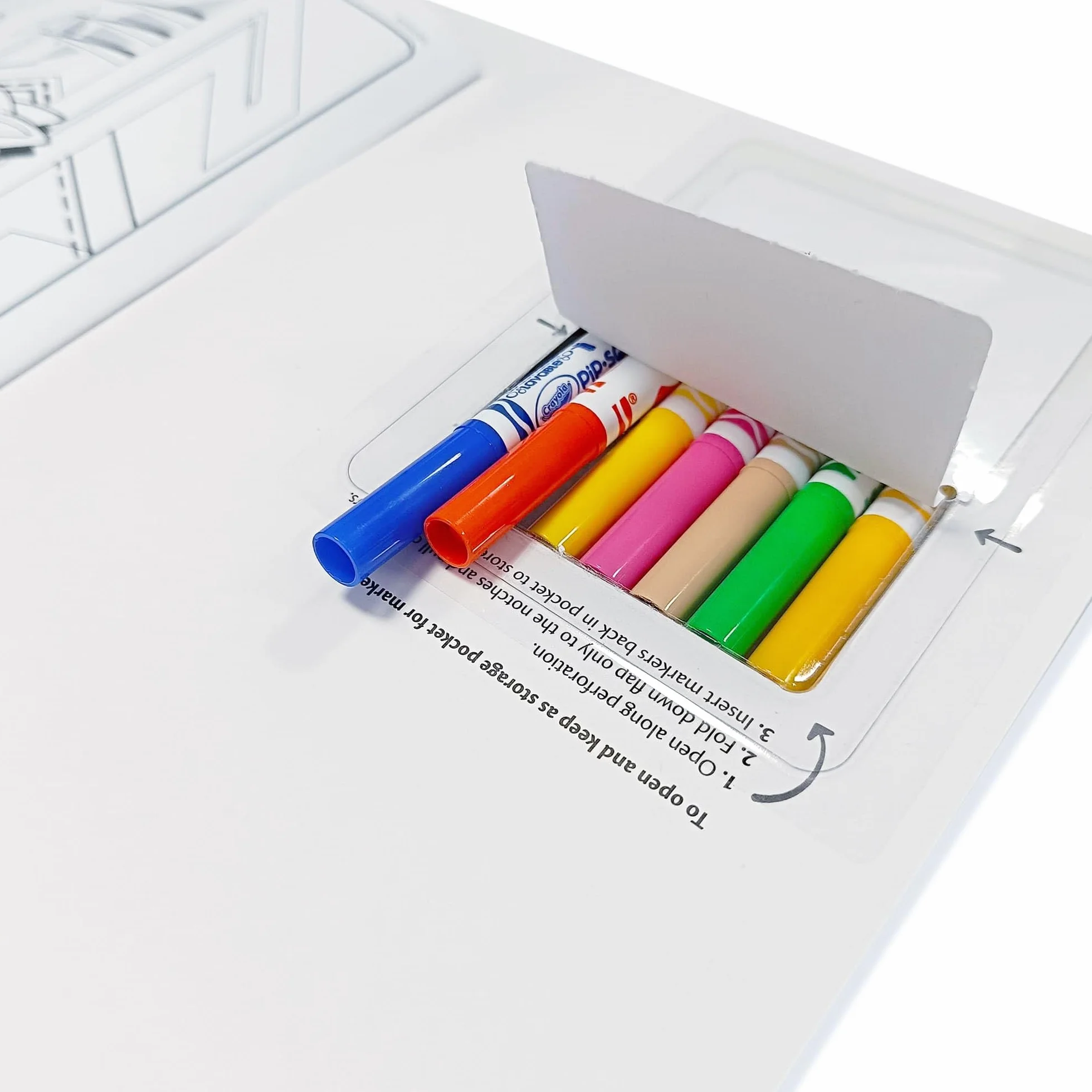 Crayola Album Activité et Coloriage Sonic, 32 Pages, 7 Mini-Feutres Lavables