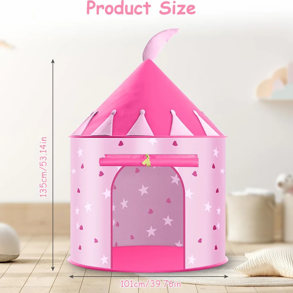 HOTUT Tipi Tente de Jeu pour Enfant avec Étoiles Lumineuses - Tente Pop-Up Portable Cabane Intérieur Extérieur