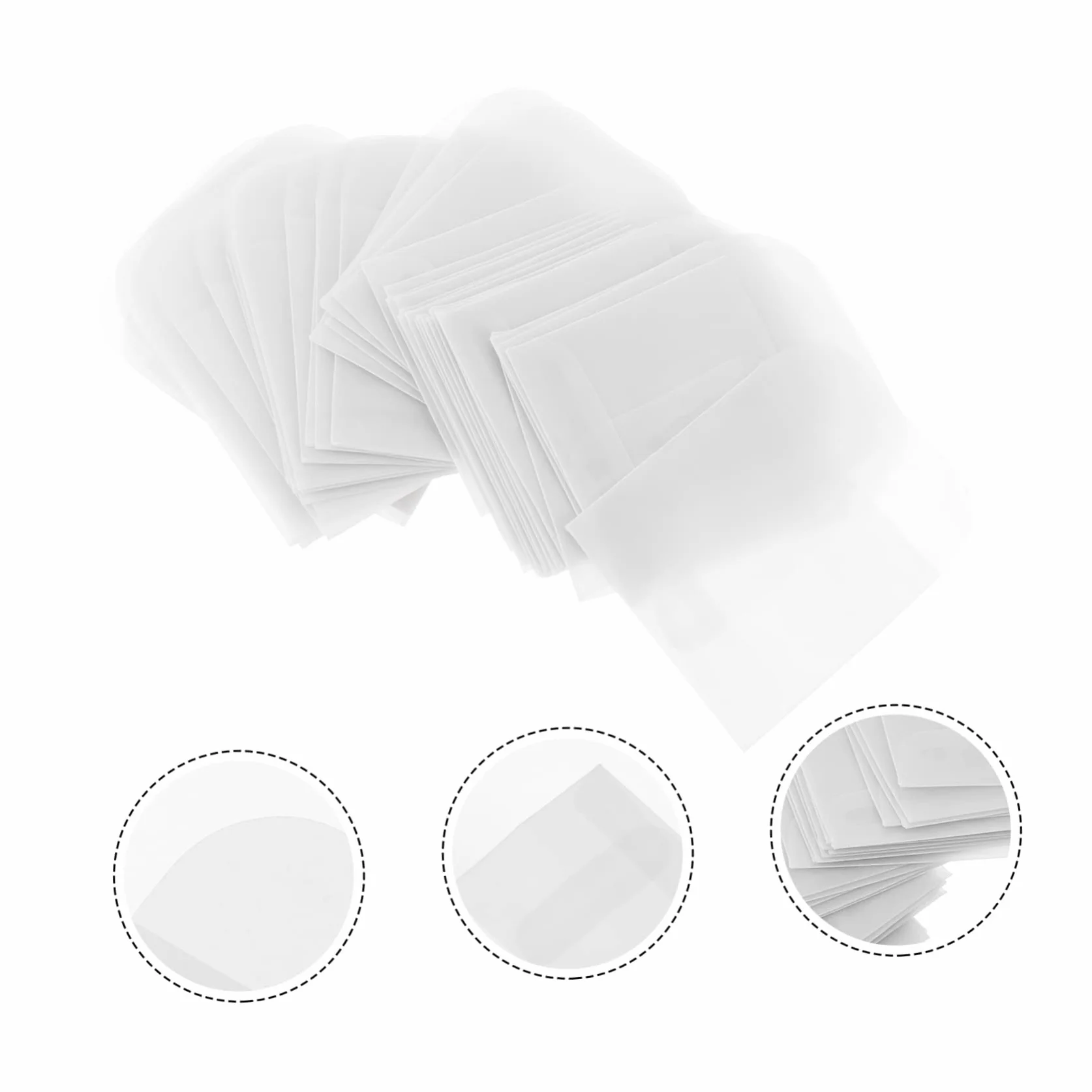 TEHAUX Mini Enveloppes Transparentes 3x5 cm 50 Pièces Pochettes Pour Bijoux Étiquettes Cartes De Visite