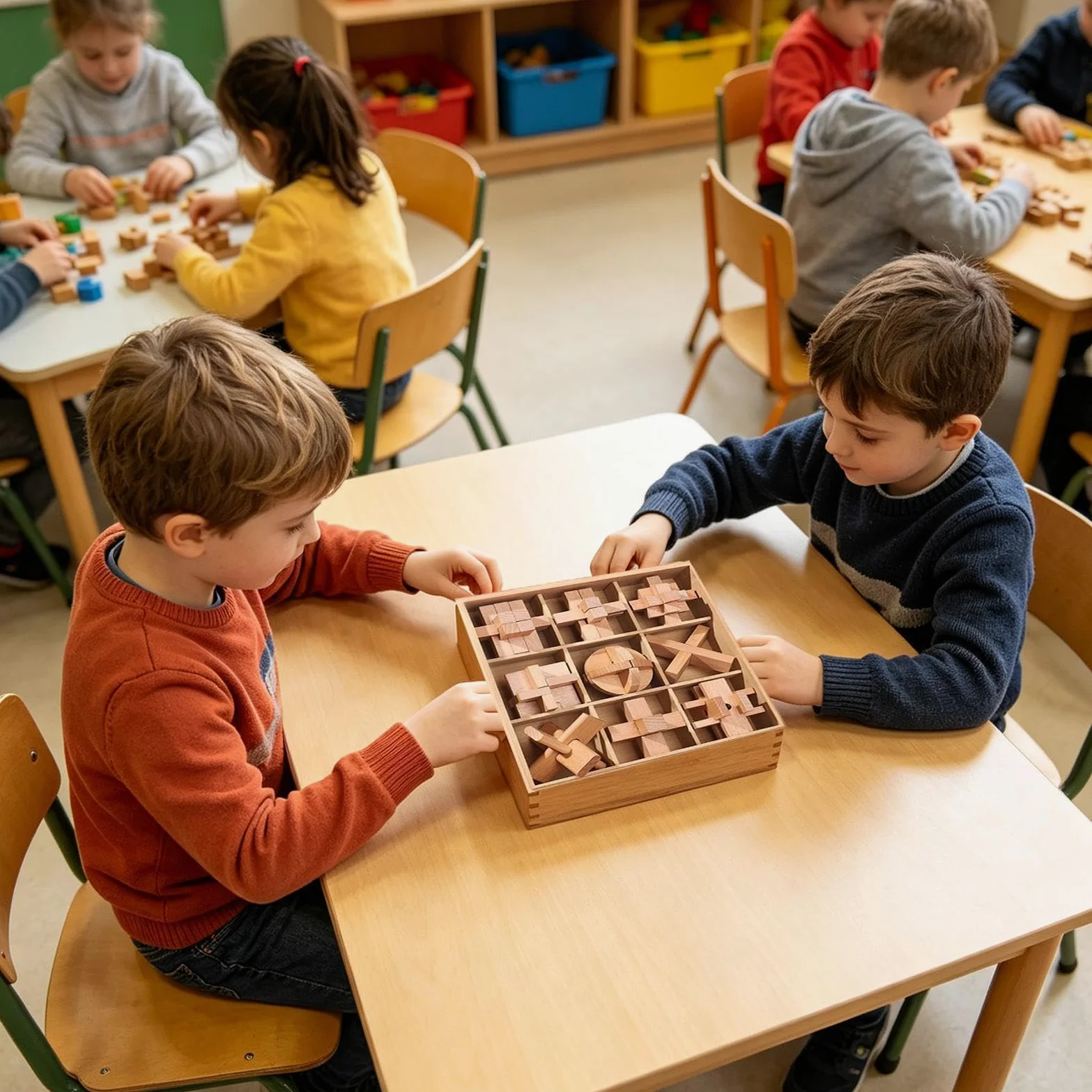 Puzzles en Bois Casse-tête à emboîtement et déverrouillage | Puzzles en bois pour pour Anniversaire Road trip Garçons et les filles École Salle de classe petit cadeau