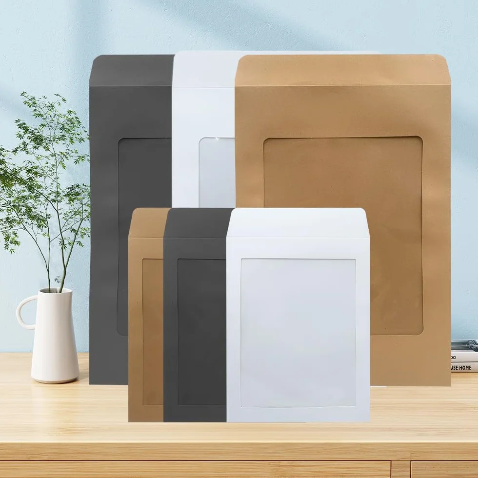 Enveloppes A4 Blanc avec Fenêtre Lot de 15 22.5x32.5 cm