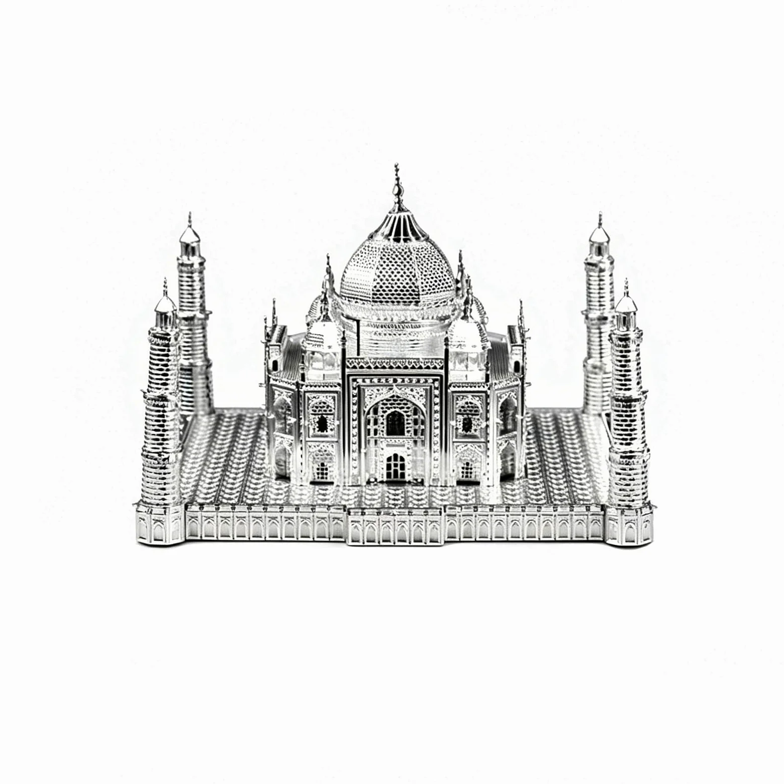 Larcele Kit Puzzle Métal 3D Taj Mahal dès 14 Ans JSPT-01 | Set de Construction Architecturale DIY, en Acier Inoxydable, Ornement Décoratif pour la Maison