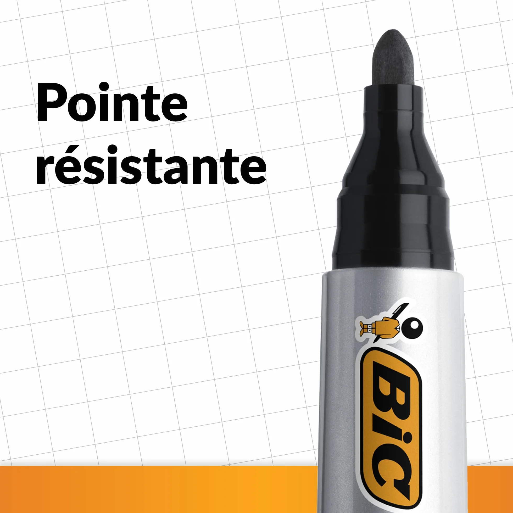BIC Marking 2000 ECOlutions Marqueurs Permanents Pointe Conique Moyenne Noir Boîte de 12