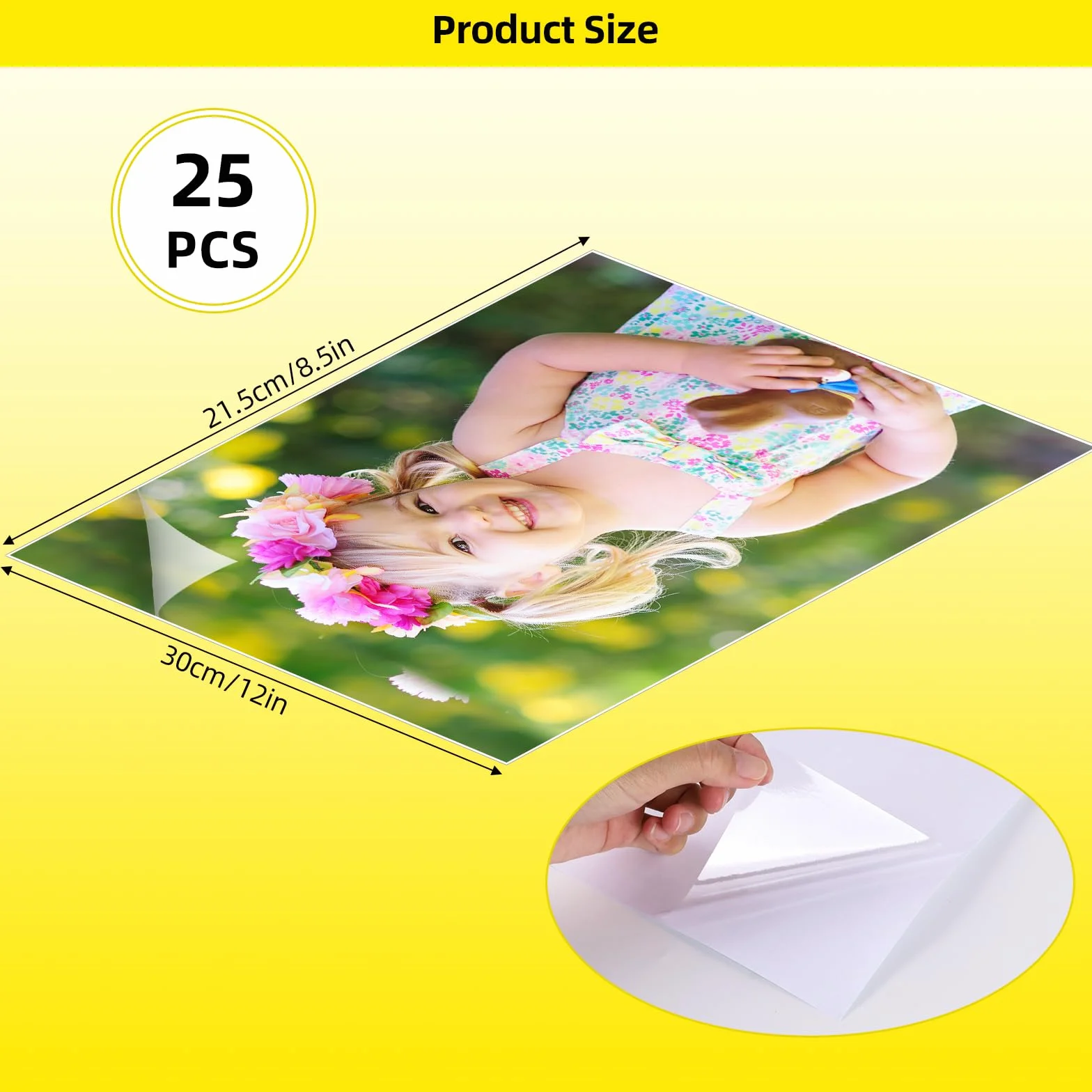 Films de Plastification A4 Transparent Imperméable Autocollant 25 Pièces