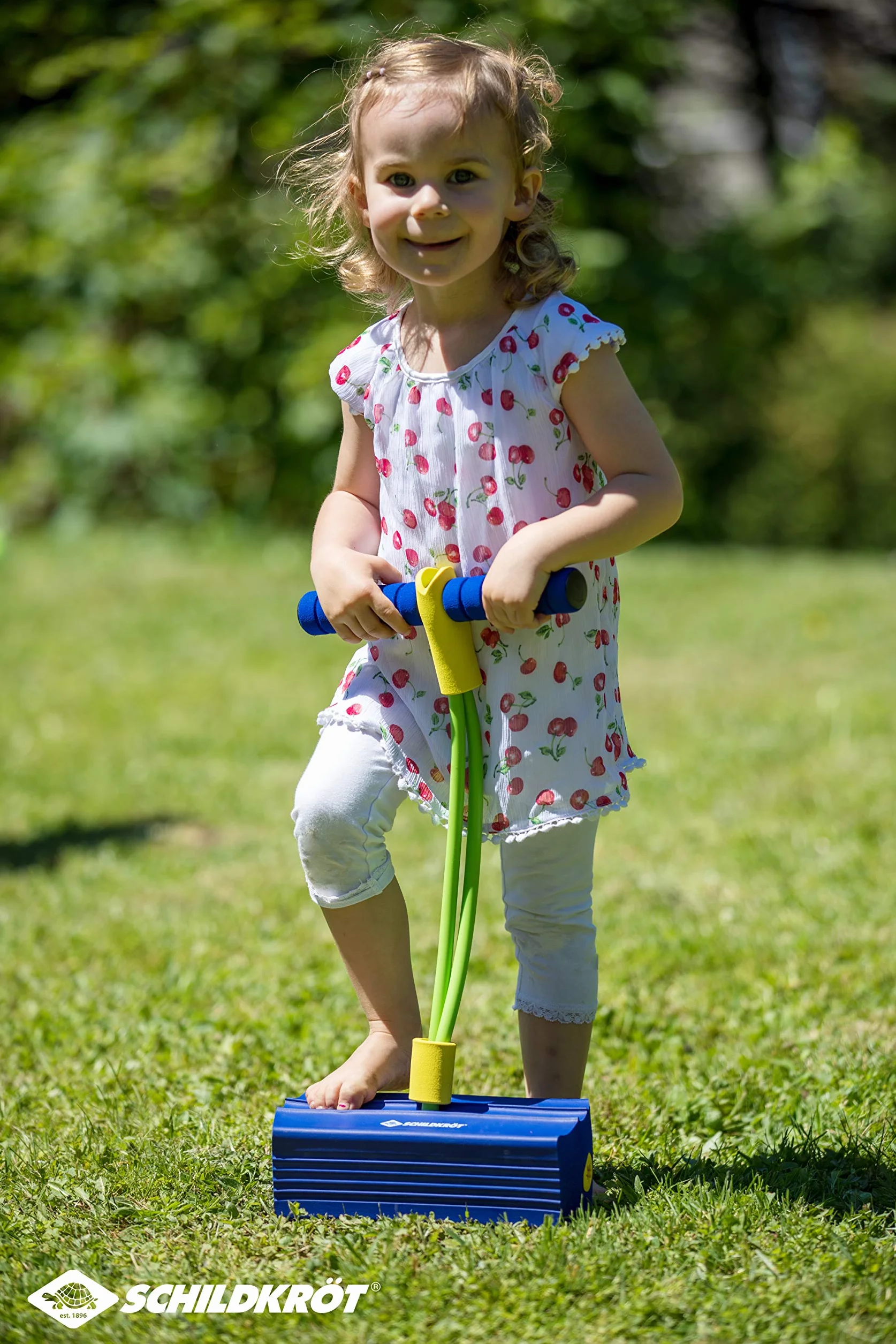 Schildkröt Fun Jumper Bâton Sauteur en Mousse avec Poignées Souples pour Enfants 3 Ans+