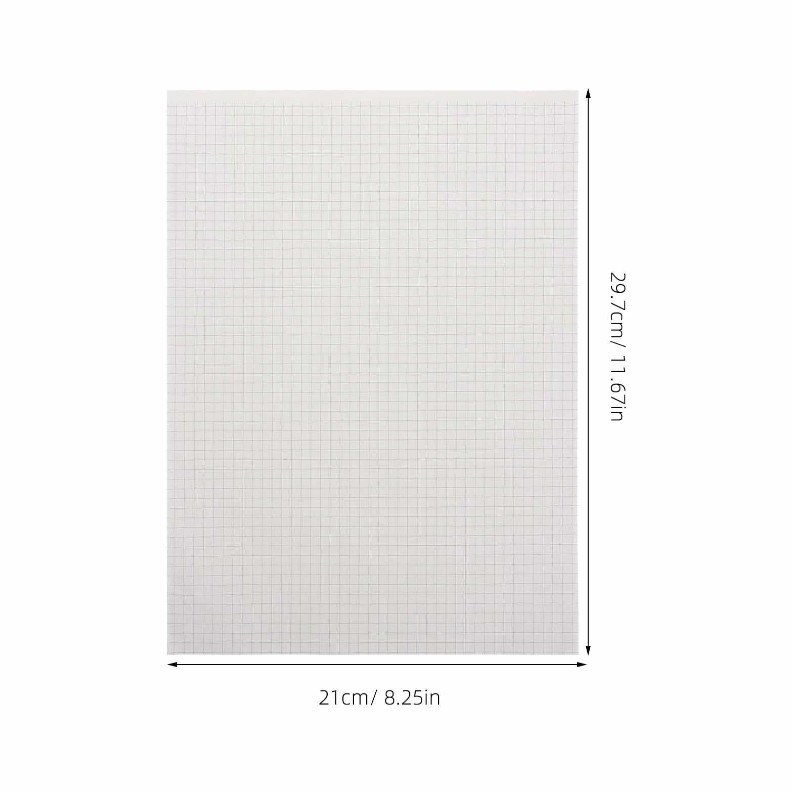 Bloc de Papier Millimétré Épais 40 Feuilles Grand Format pour Dessin et Écriture Scolaire