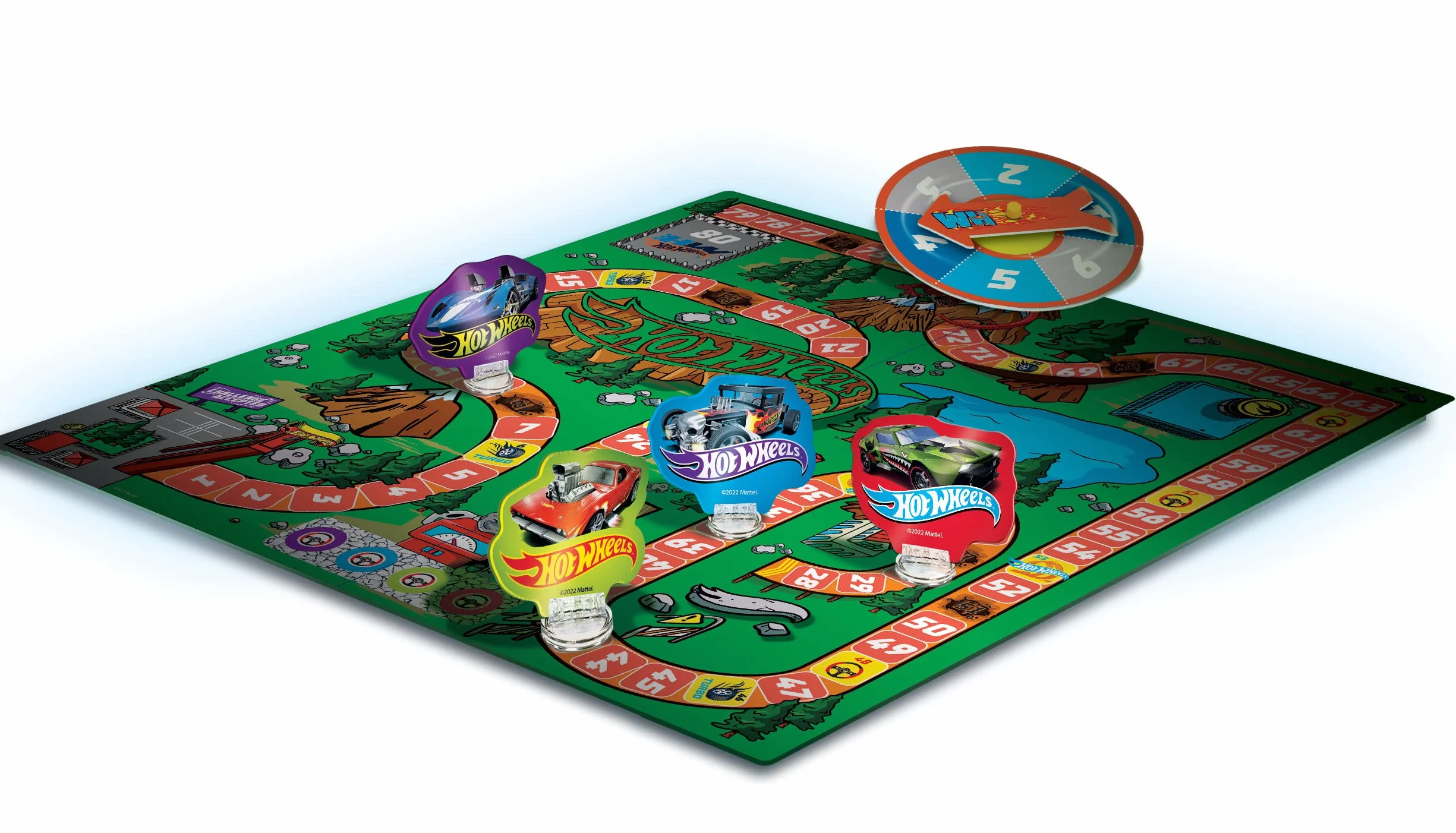 Lisciani Hot Wheels Speed Race Game Jeu de l’Oie dès 5 Ans Jeu de Société Classique pour 2 à 4 Joueurs