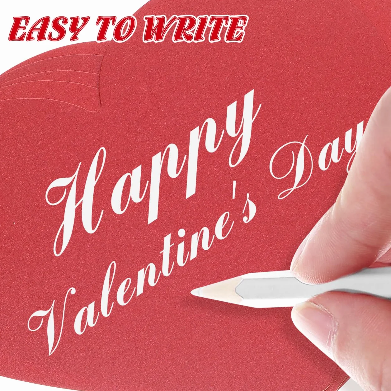 Tofficu Lot de 40 découpes en forme de cœur – Cartes en forme de cœur Saint Valentin, papier rouge pour décorations