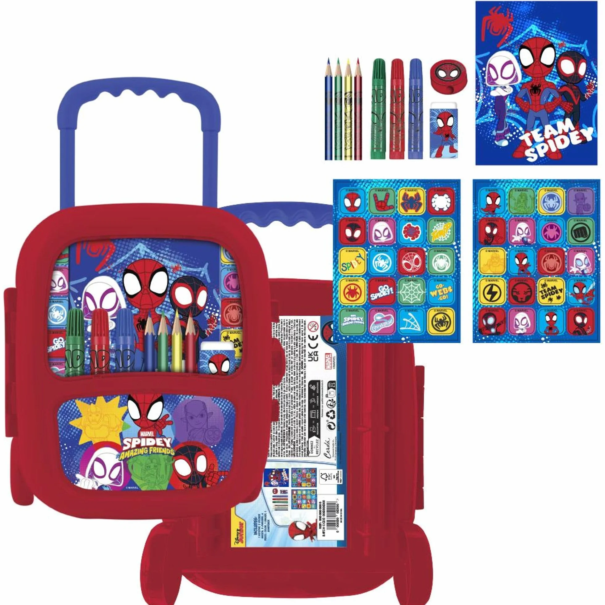 CERDÁ LIFE'S LITTLE MOMENTS Spidey & ses amis Kit scolaire enfant roues accessoires stickers activités
