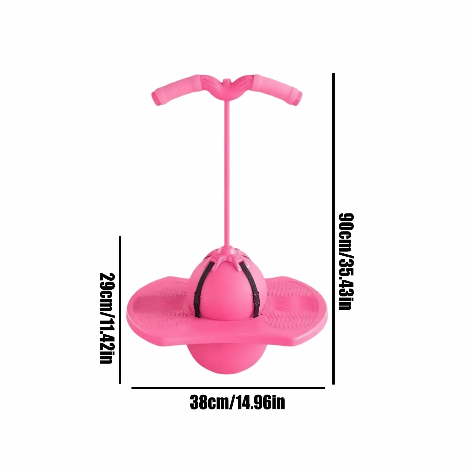 Ballon Sauteur avec Poignée Jouet Sautant pour Enfants Adultes Intérieur Extérieur