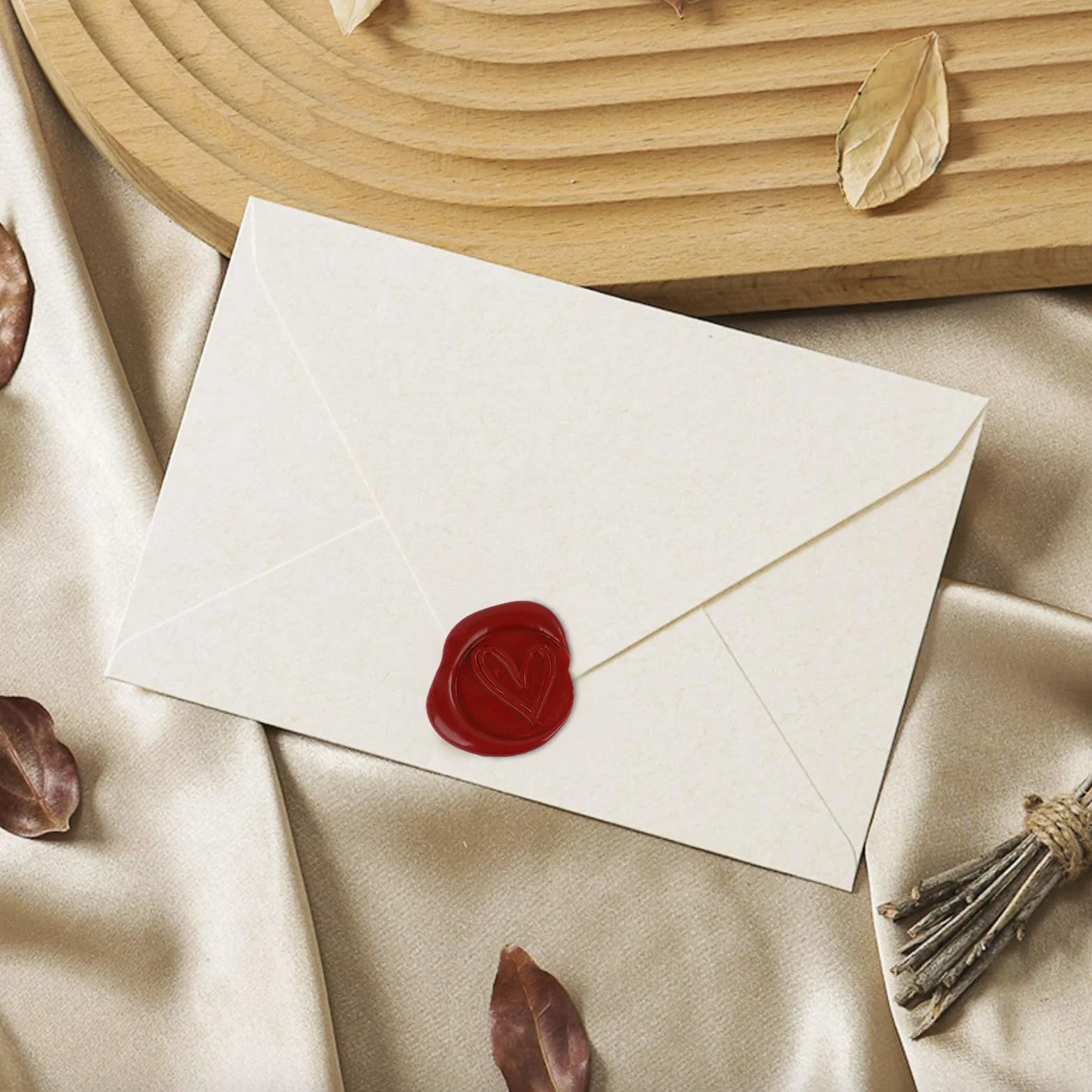 Set de Cire à Cacheter 300 Pièces Rouge Vintage pour Enveloppes et Invitations