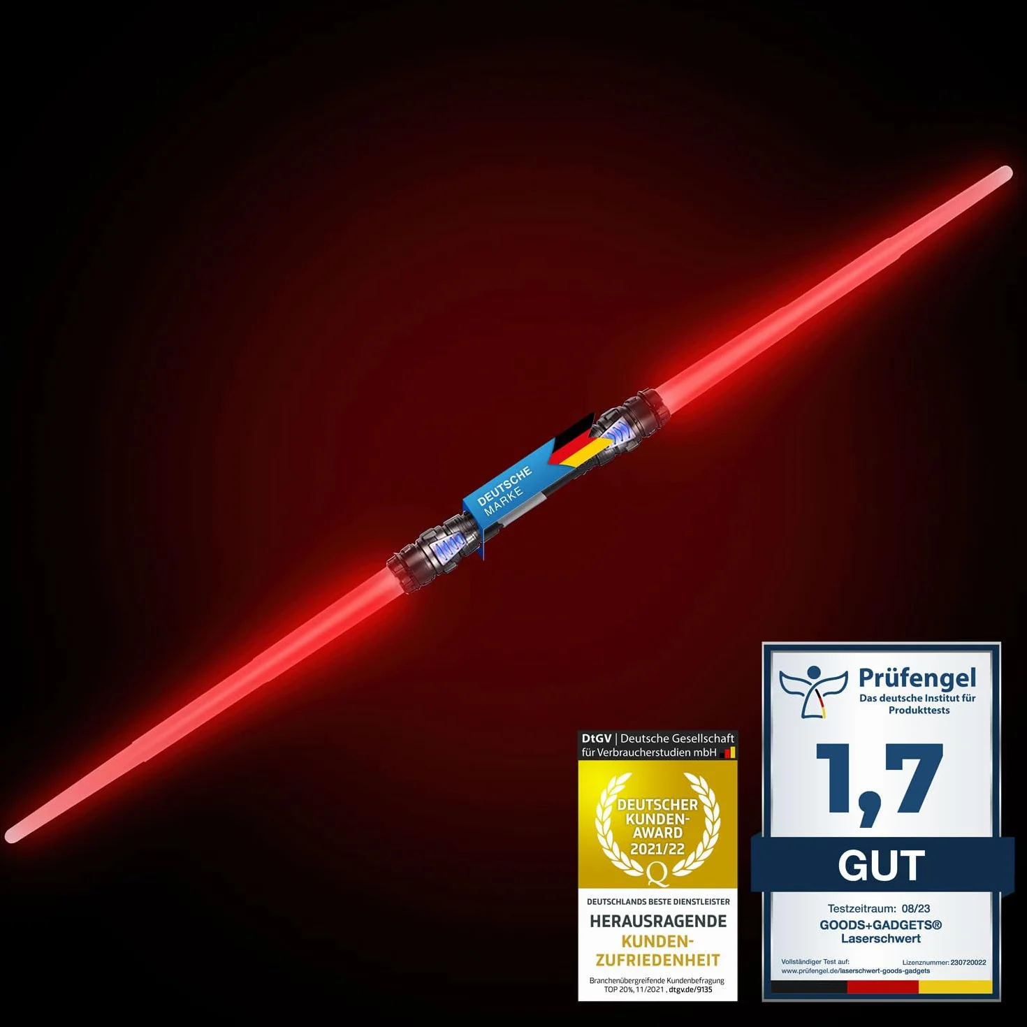 Sabre Laser Double Lame 138 cm Épée Laser avec Éclairage et Sonorisation