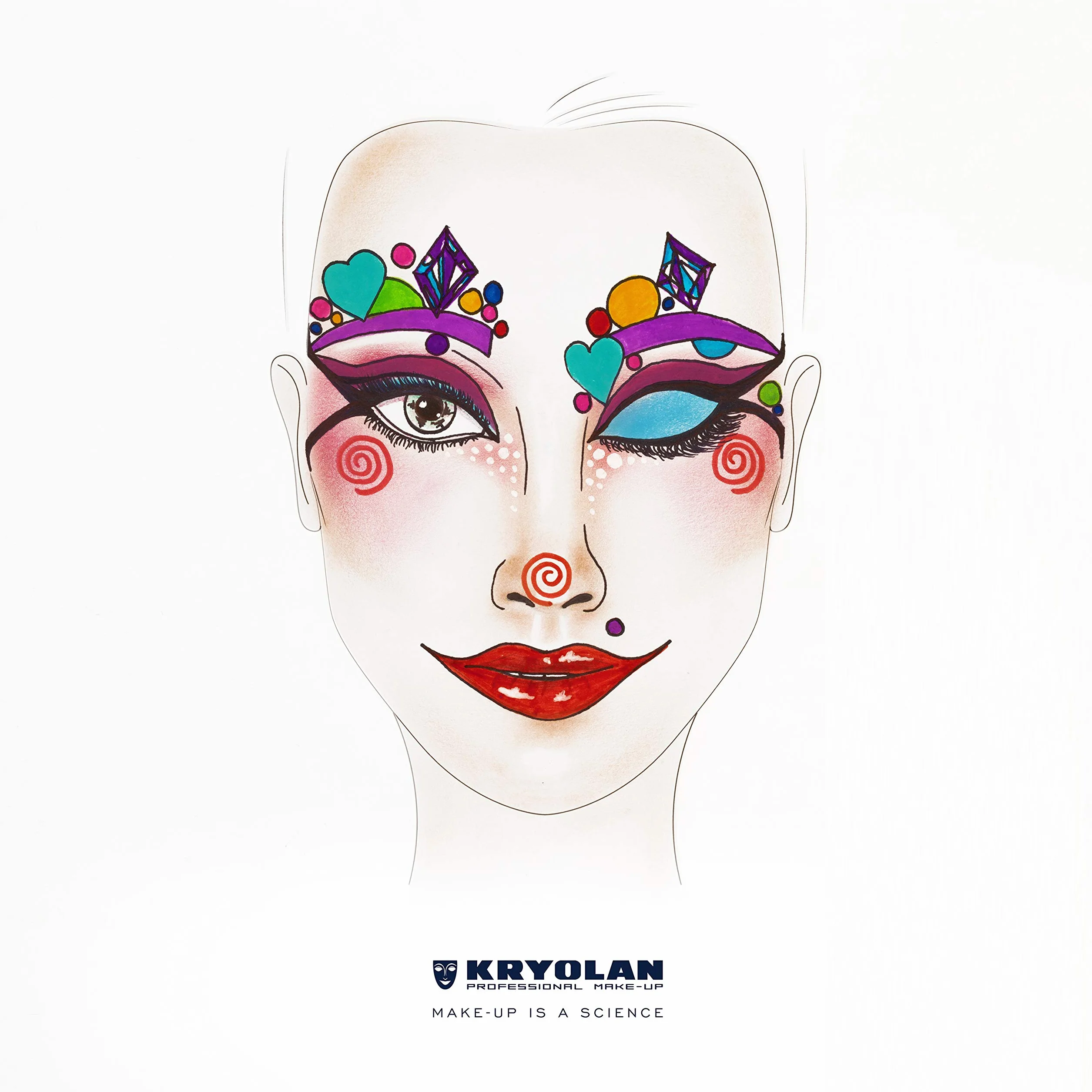Kryolan Pintura Water Color Maquillage 25 ml Noir Lavable Végétalien Sans parfum