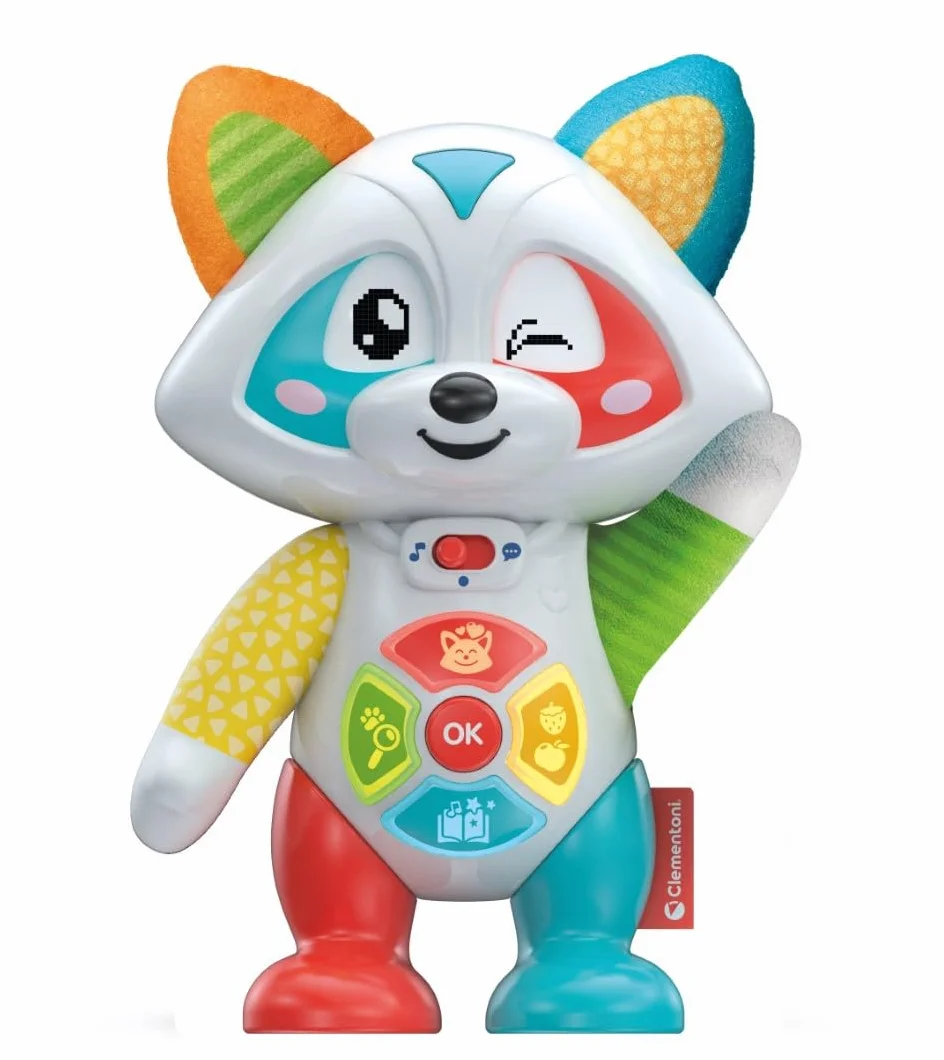 Clementoni Oliver Le Raton Laveur Joueur Interactif dès 2 Ans 3 Modes de Jeu Émotions Histoires Repas