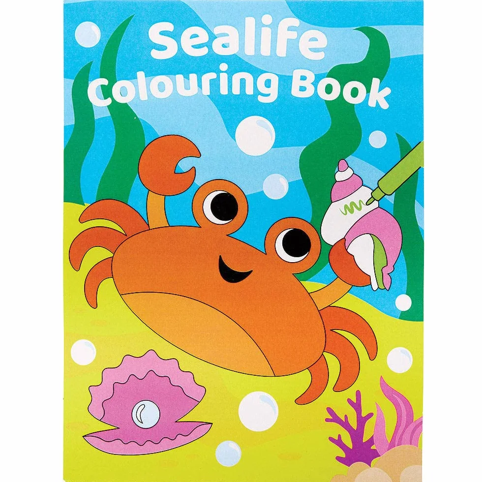 Baker Ross Mini Livre de Coloriage Vie Marine - Lot de 12, Activites pour Enfants