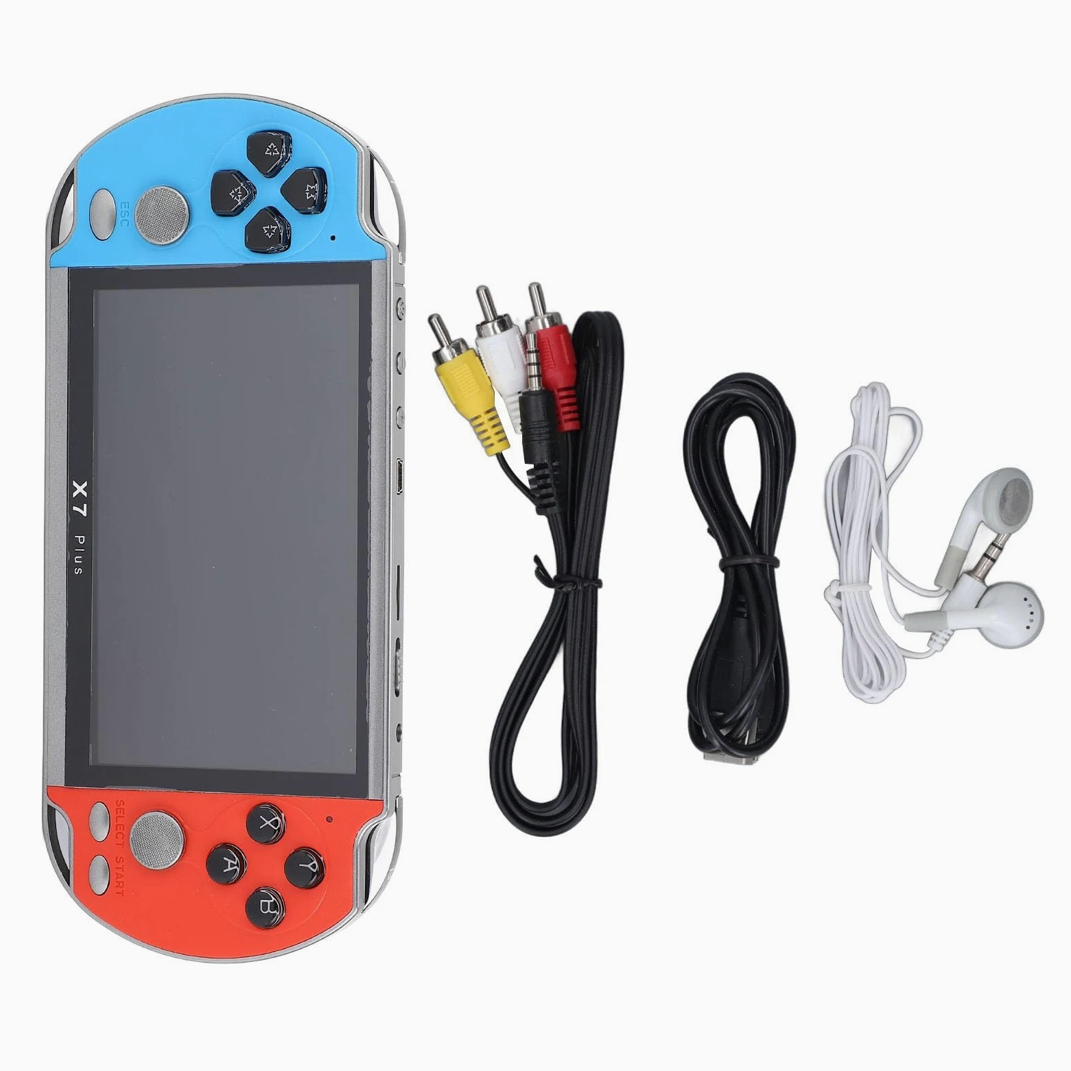 Console de Jeu Portable Dispositif de Jeu Portable Rechargeable avec écran de 5,1 Pouces 8 Go de Mémoire Interne Multi-Vintage pour Les Jeux sans Fin