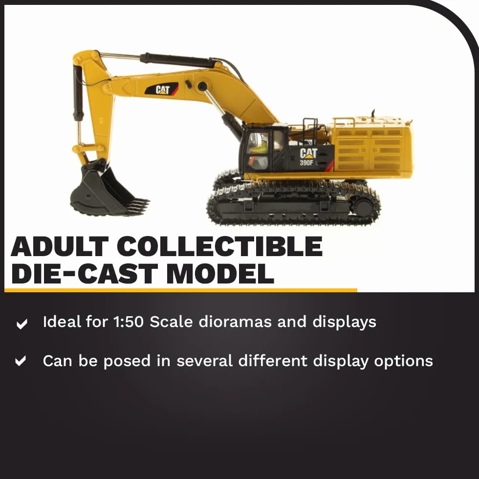Caterpillar, DM85284, Pelle hydraulique Diecast Masters, Cat 390F L, échelle 1:50