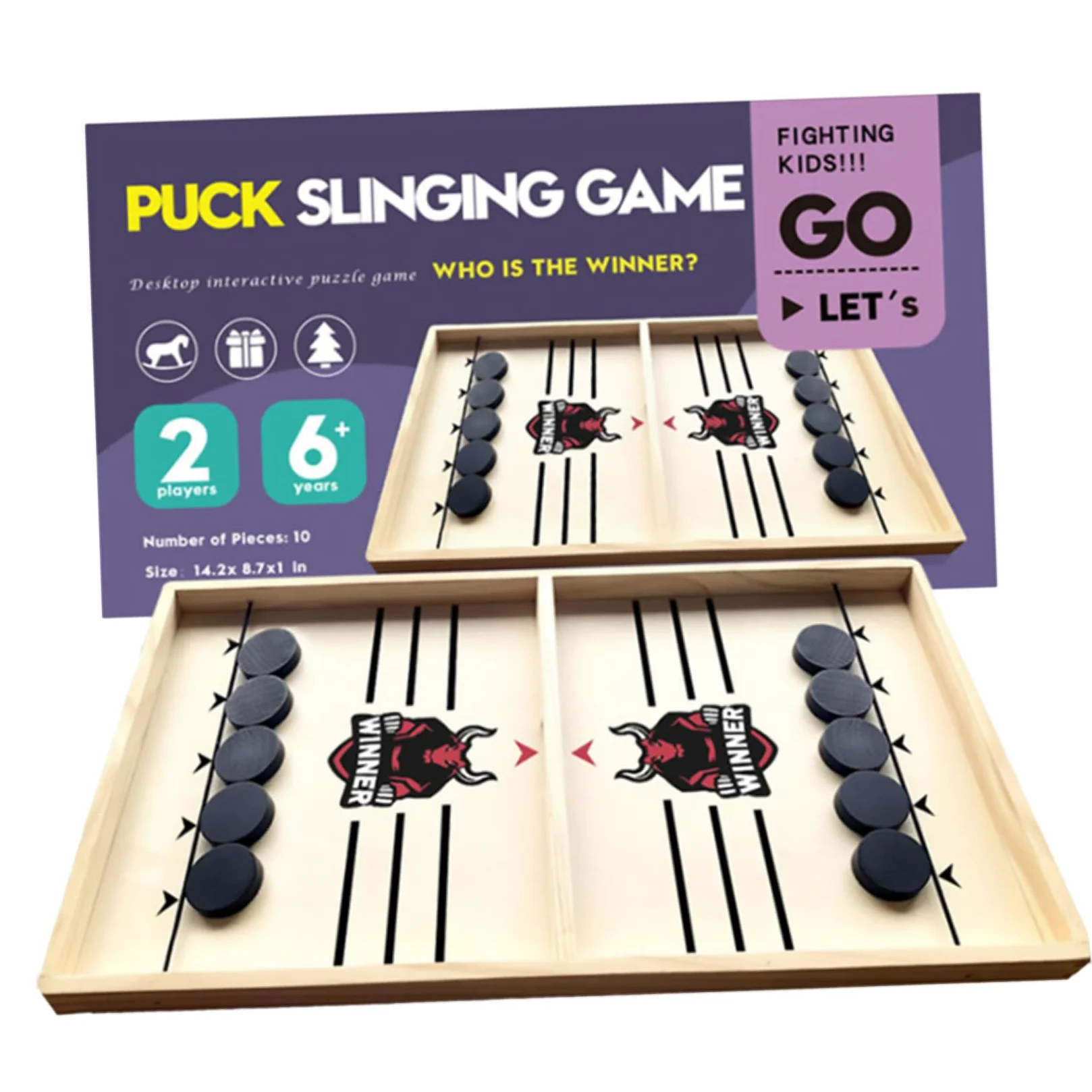 SUPVOX Jeu de Palet à Fronde Rapide Bois Éducatif pour Parents et Garçon Fille de Amusant pour Développer Intelligence et Interaction Familiale