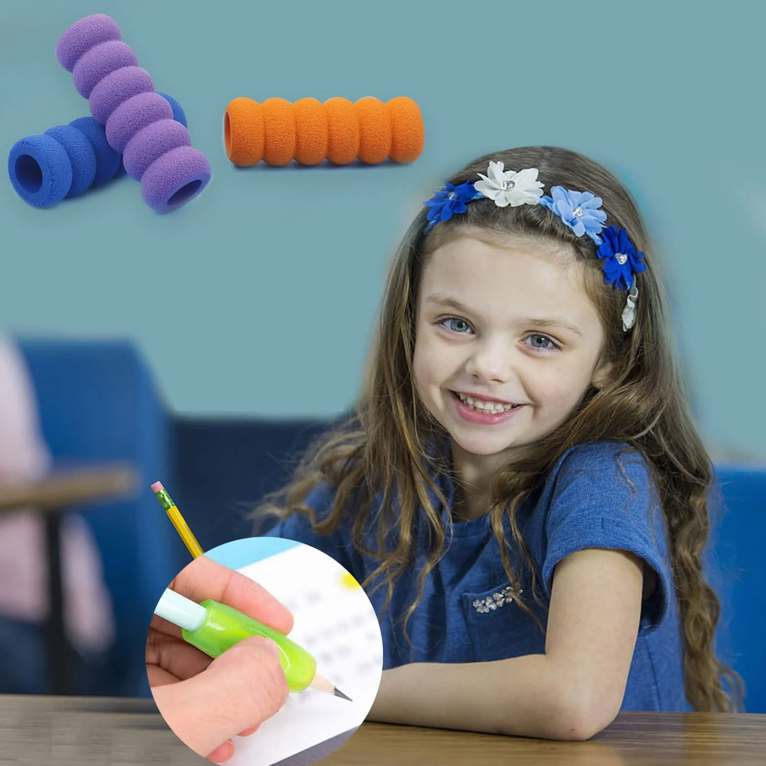 Poignées de crayon en silicone pour enfants, lot de 12, support de stylo ergonomique pour gaucher