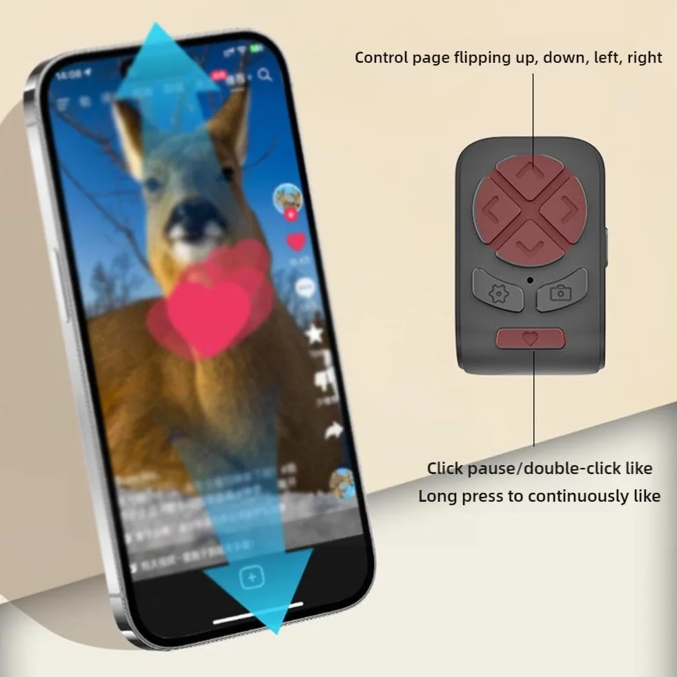 Bague de contrôle à distance Bluetooth pour tourner les pages Télécommande sans fil