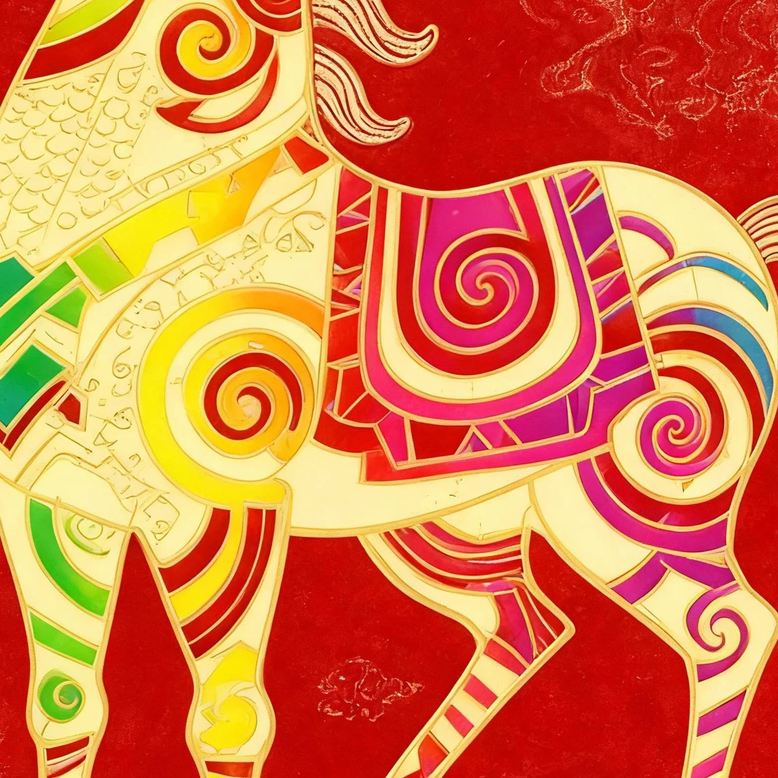 Enveloppe Rouge Chinoise Nouvel An Chinois 6 Pièces Grand 2026 Paquet Argent Rouge Feuille Année Cheval