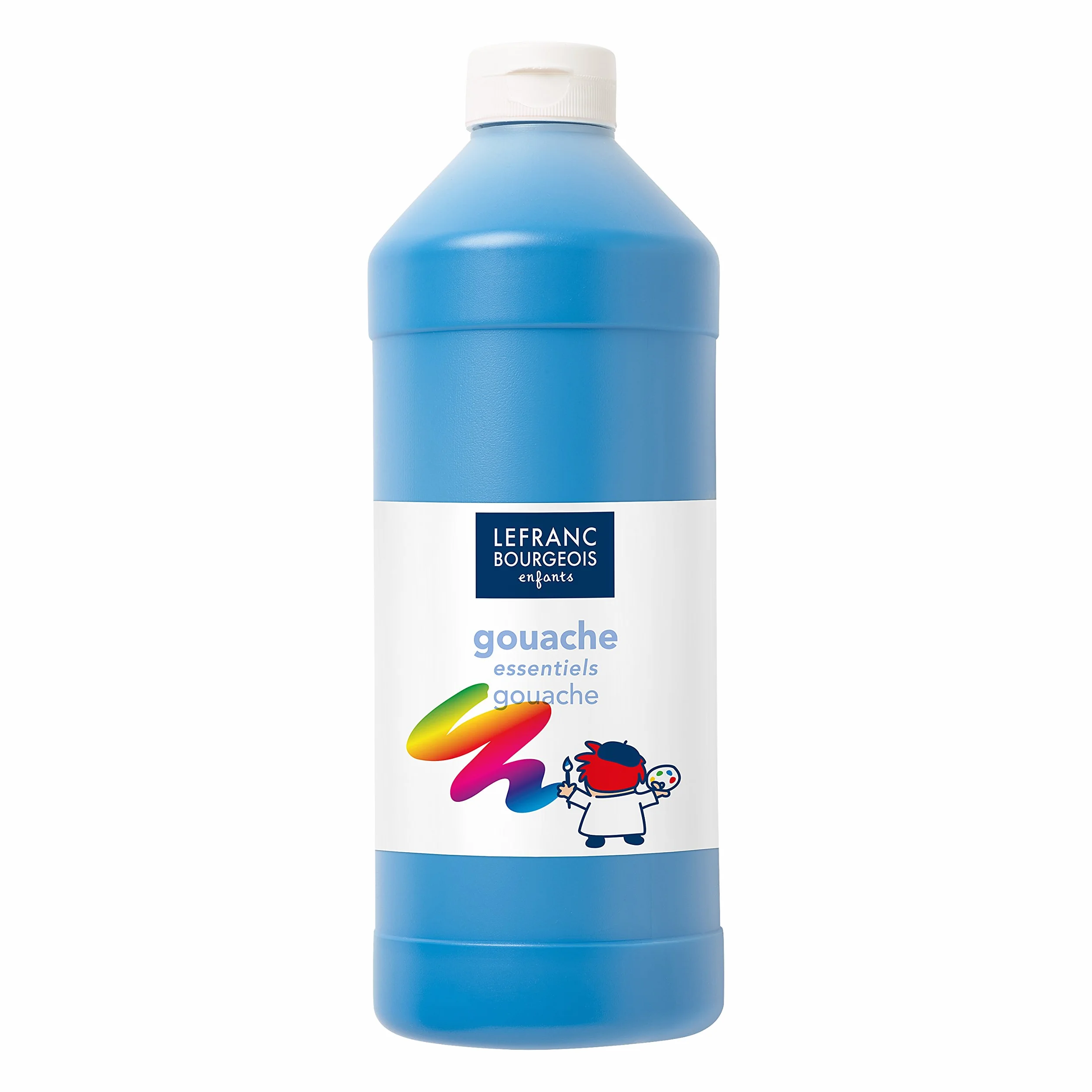 Lefranc Bourgeois Gouache liquide Essentiel pour enfants 1L Bleu primaire