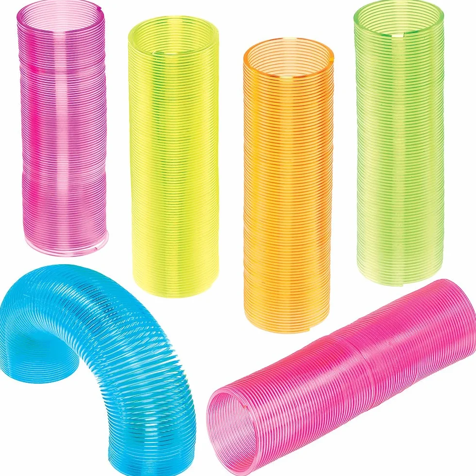 Baker Ross FN147 Mini ressorts à boudin super longs - paquet de 6, jouets à ressorts pour fête