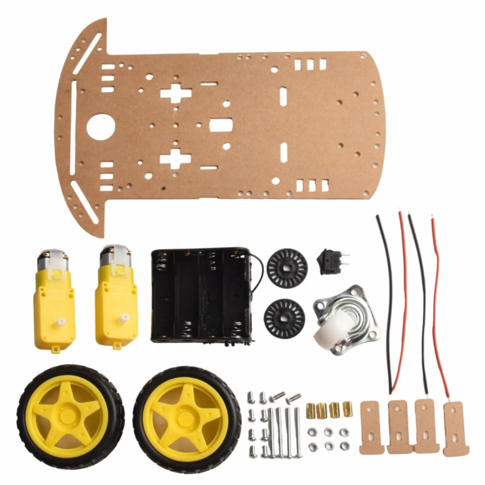 Kit de châssis de voiture robot 2WD avec encodeur de vitesse, moteurs à engrenages 48:1, plastique métal pour Arduino