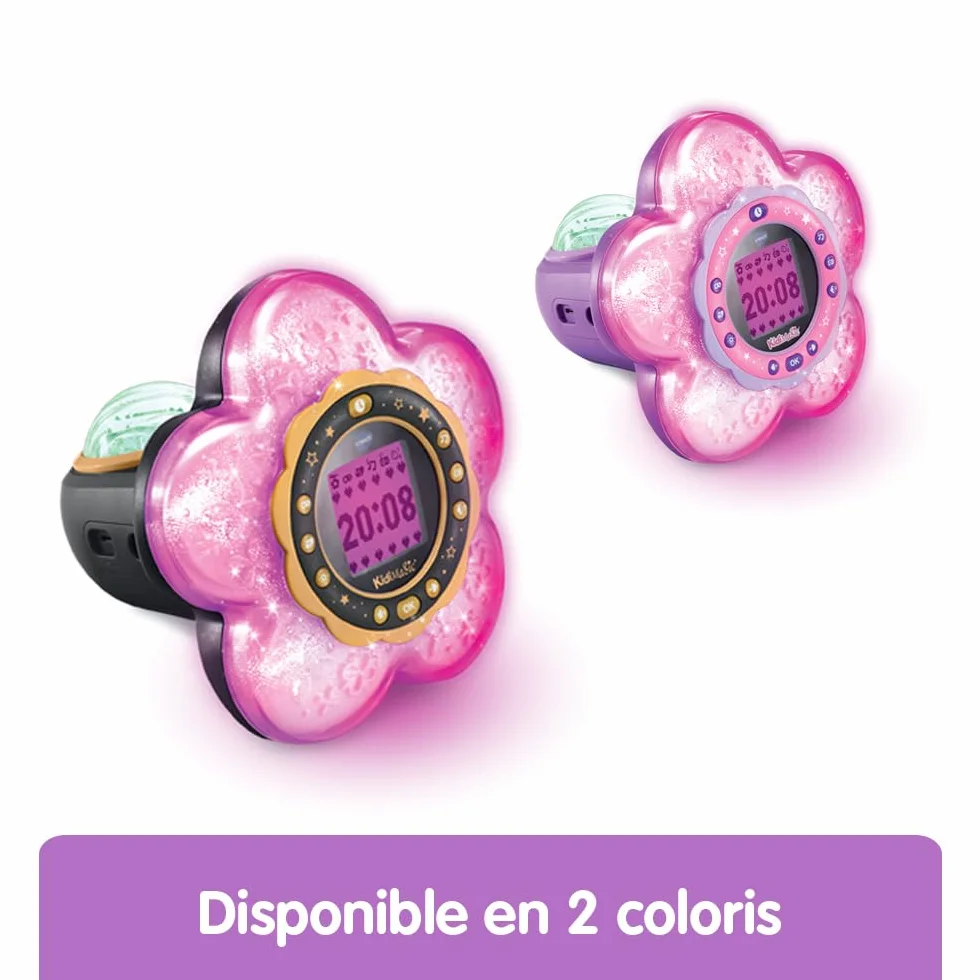 VTech KidiMagic Galaxy Light Violet Radio Réveil Enfant 9 en 1 Effets Lumineux Projection Aurores Boréales Plafond Enceinte Jeux Cadeau 6-12 Ans Français