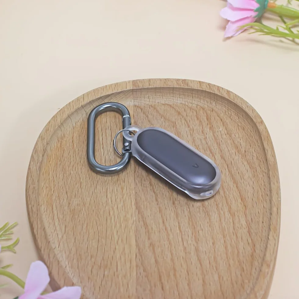 Étui de transport rigide PLAUD NotePin AI avec mousqueton gris