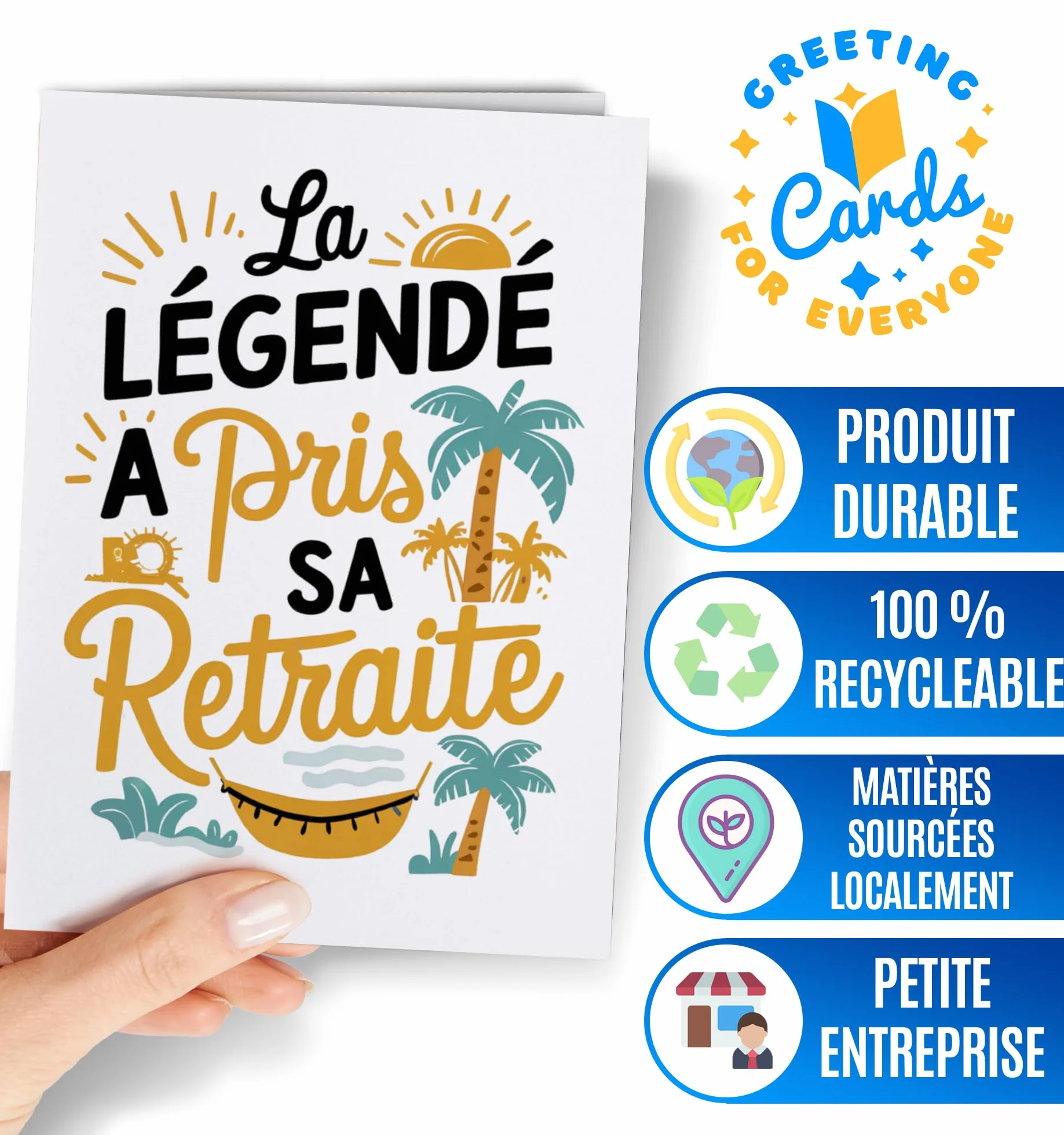 Carte de Retraite Originale – Cadeau Départ Retraite Femme Homme