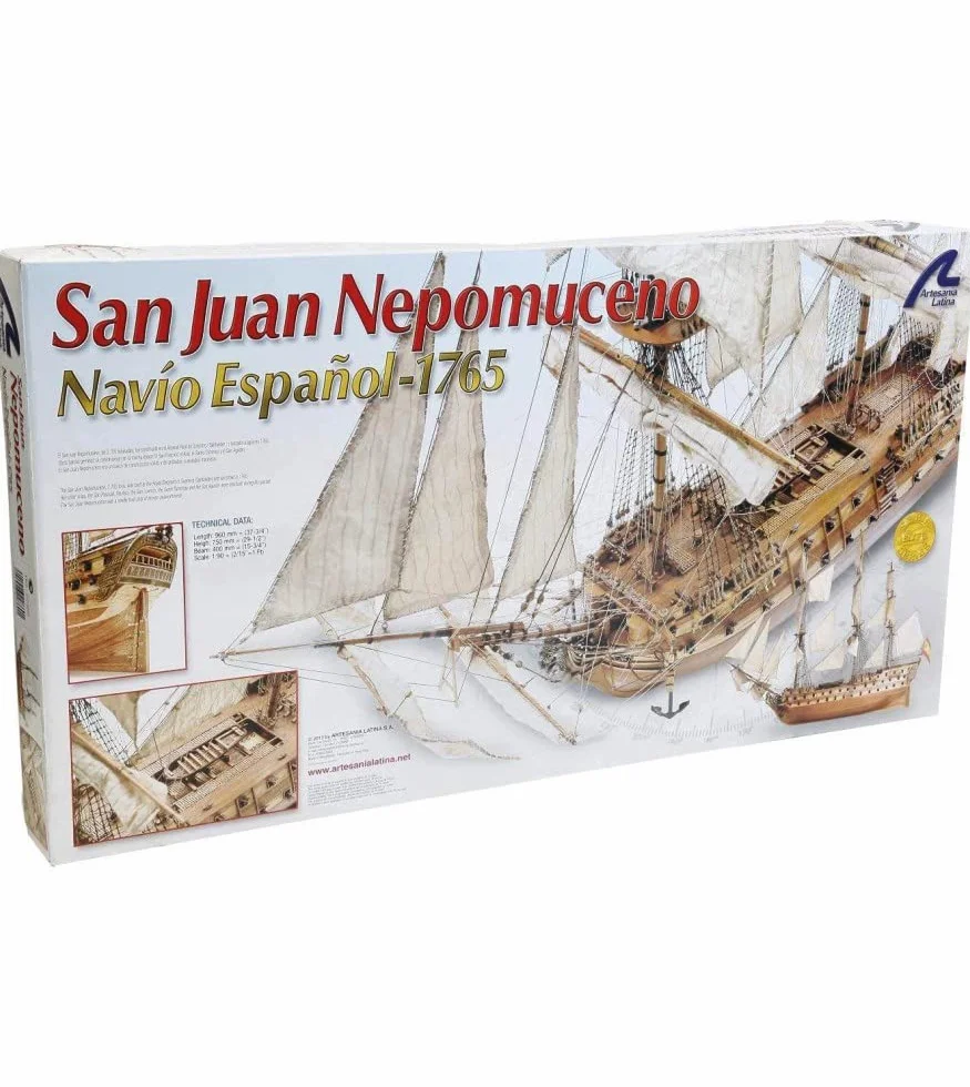 Artesanía Latina Maquette bateau bois Navire ligne espagnol San Juan Nepomuceno Échelle 1:90 Niveau expert