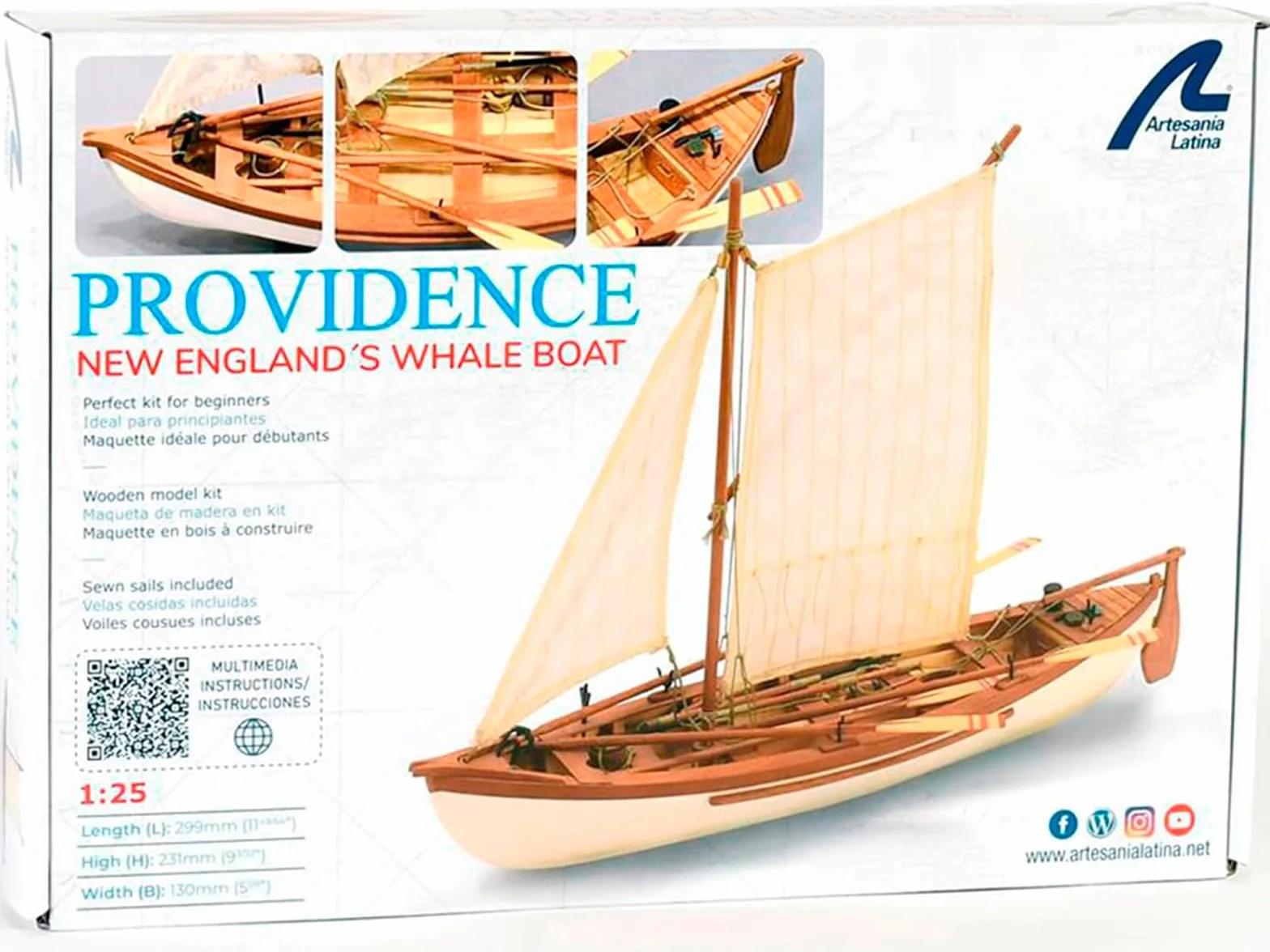 Artesanía Latina Maquette Bateau Bois Providence 19018 Échelle 1:25 Débutant