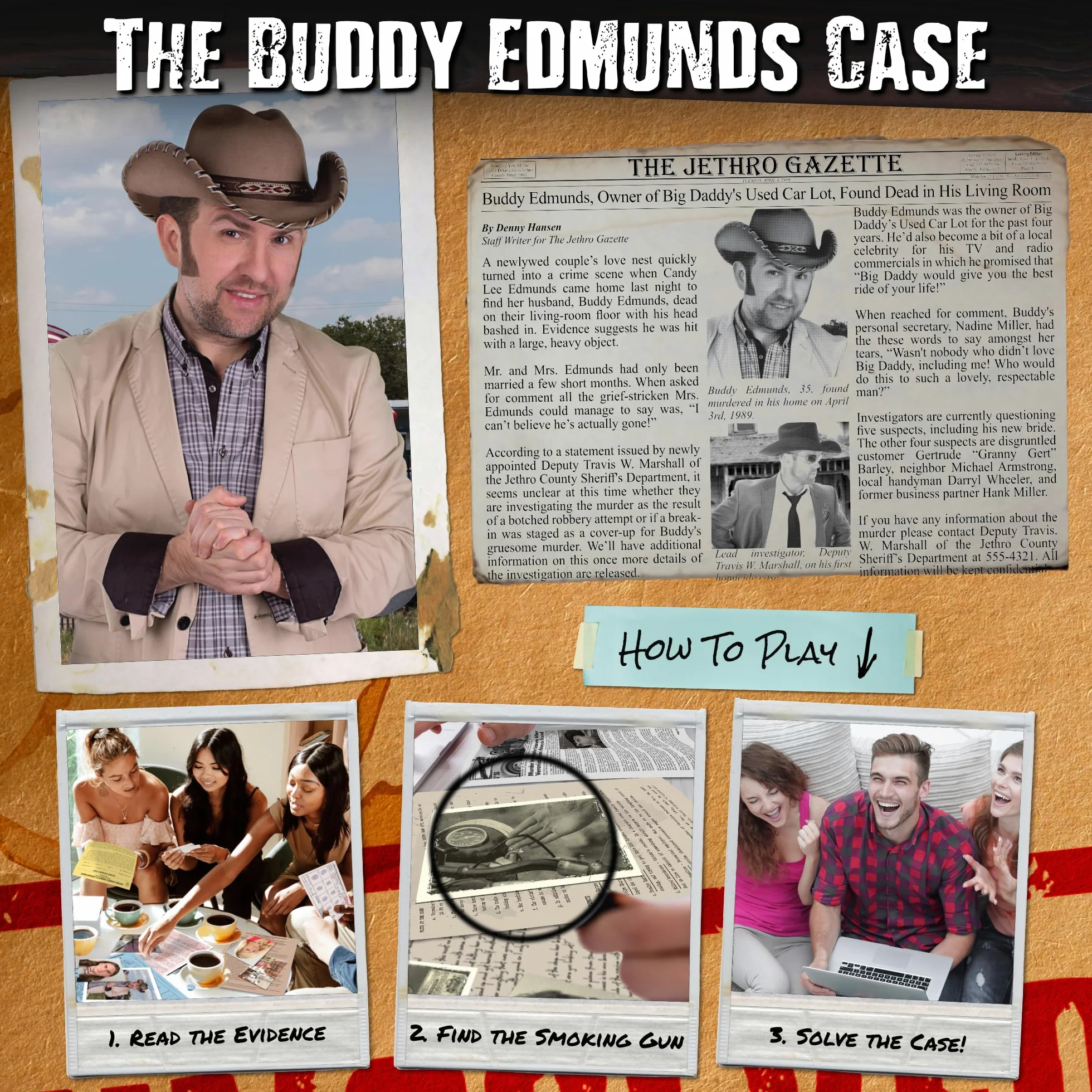 Unsolved Case Files : Jeu d’enquête sur des Affaires de meurtres Non élucidées – Qui a tué Buddy Edmunds ? Parviendrez-Vous à démasquer l’auteur du Crime ?…