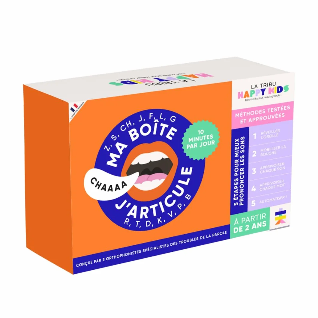 Kit éducatif d'Articulation Ma Boîte J'articule - Jeux et Exercices pour Apprendre à prononcer les Sons - Dès 2 Ans