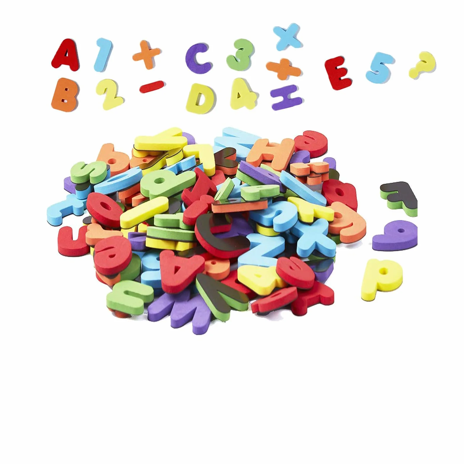 Lettres et Chiffres Magnétiques 108 Pièces pour Enfants, Alphabet Majuscules et Minuscules, Jouet Éducatif en EVA