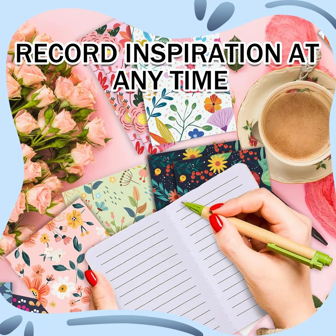 Lot de 12 mini-carnets de poche pour notes et idées