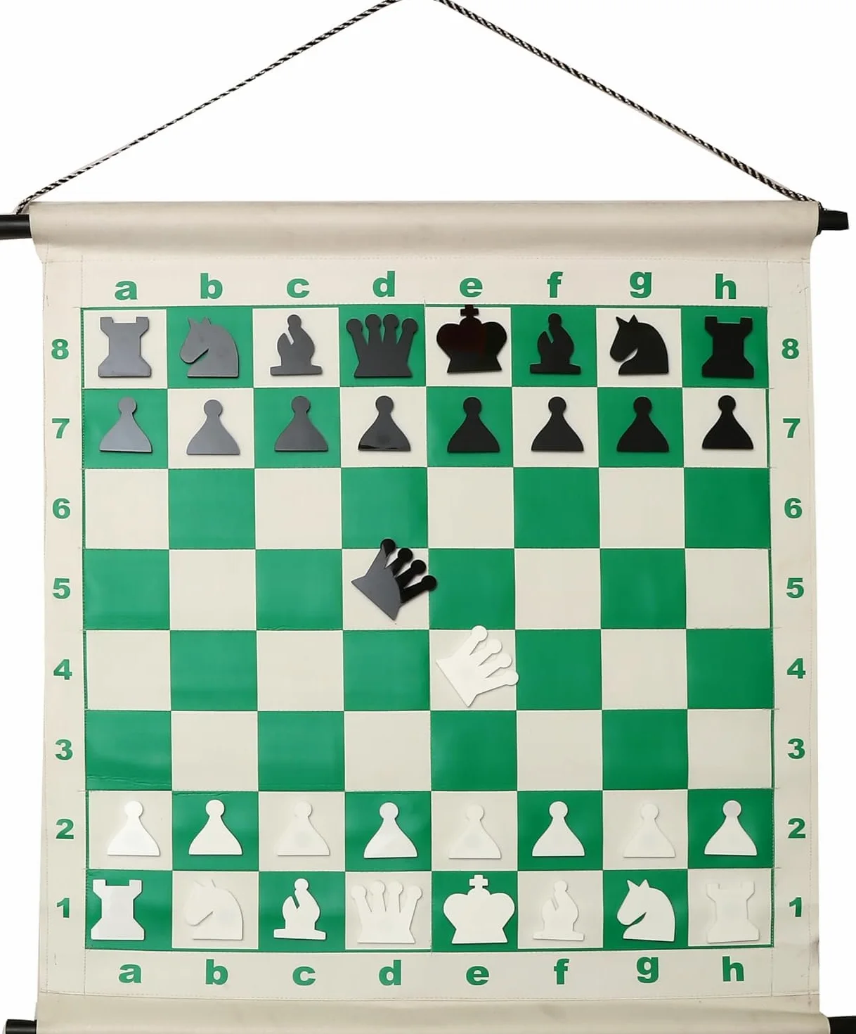 KD Willmax Échiquier mural avec pièces magnétiques | Écran enroulable 68,6 cm