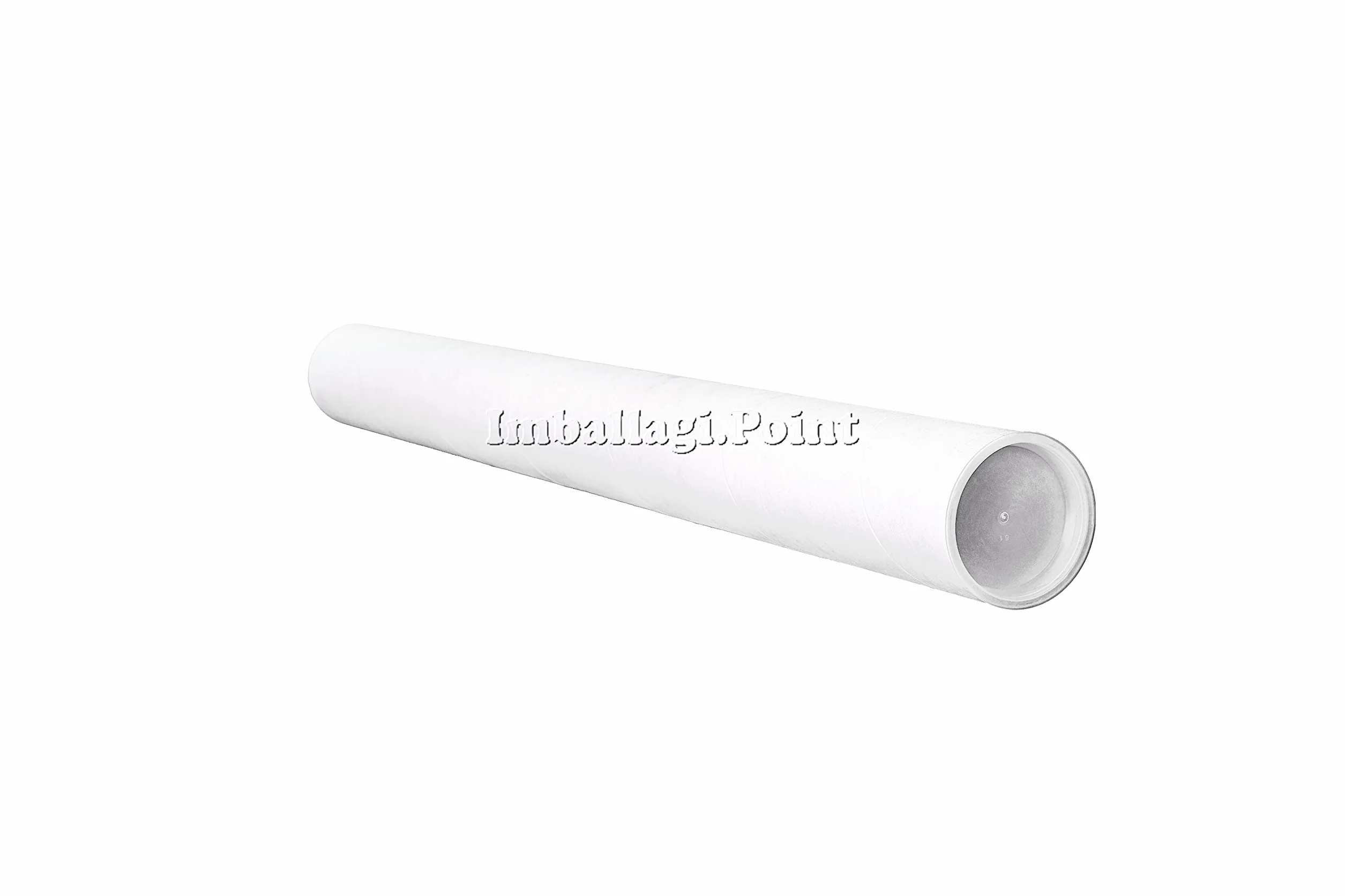 Tubes Postaux en Carton 370mm x 50mm Lot de 20 avec Bouchons pour Envoi de Documents A3/A4
