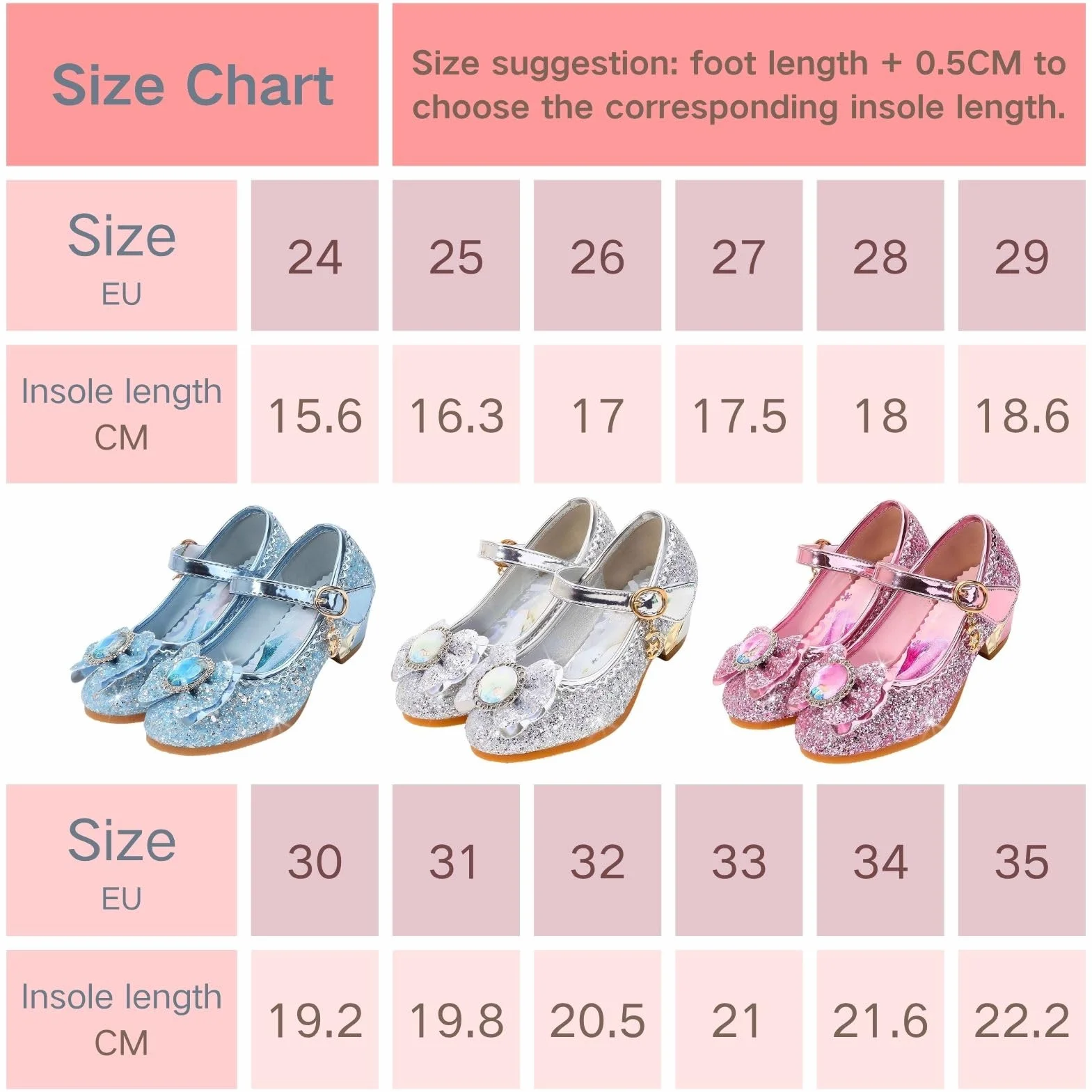 Basket Enfant Fille Princesse Elsa Chaussures Danse Paillettes Costume Princesse Cosplay Noël (D1-Blue, 28)