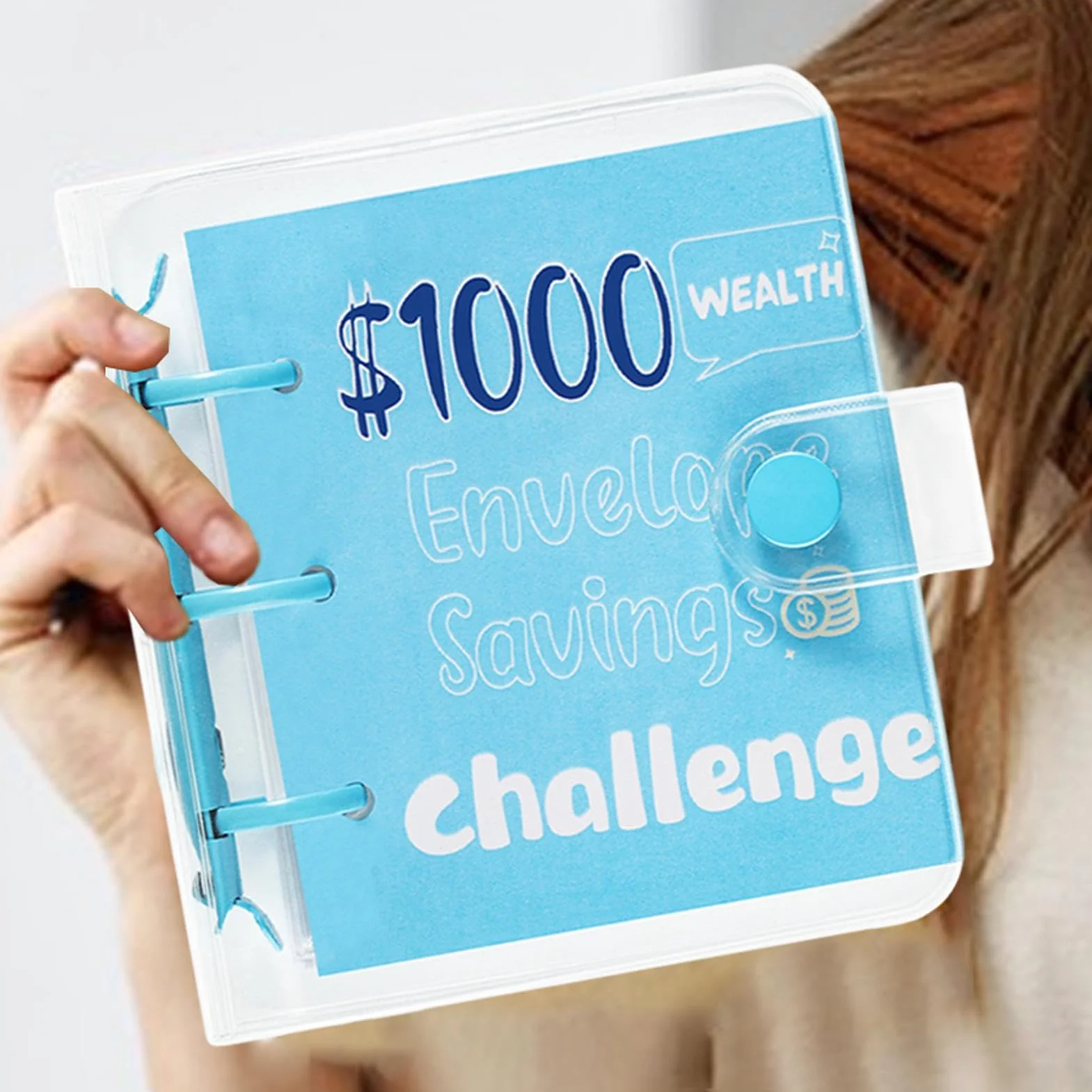 Saving Challenge Book Binder 25 Envelope Portable Family