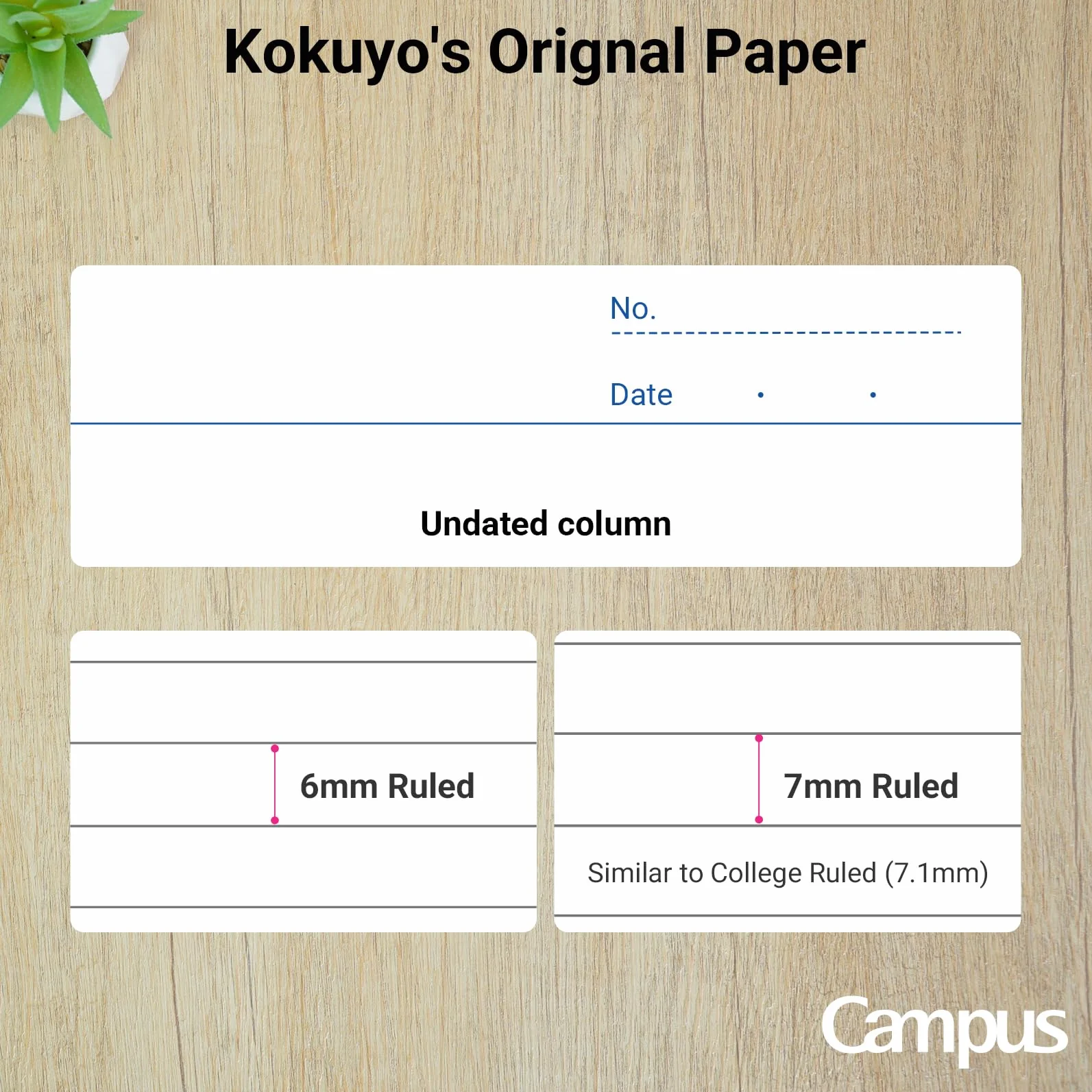 Kokuyo Campus Université de Tokyo Todai Carnet de notes ligné Semi B5 252x179x4mm 30 pages Paquet de 5 blocs-notes Fabriqué au Japon