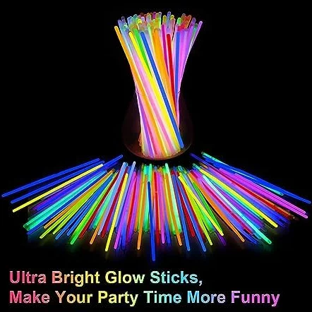 Bracelet Fluorescent Lumineux 30 Pièces Baton Lumineux Enfants Adultes Décoration Fêtes