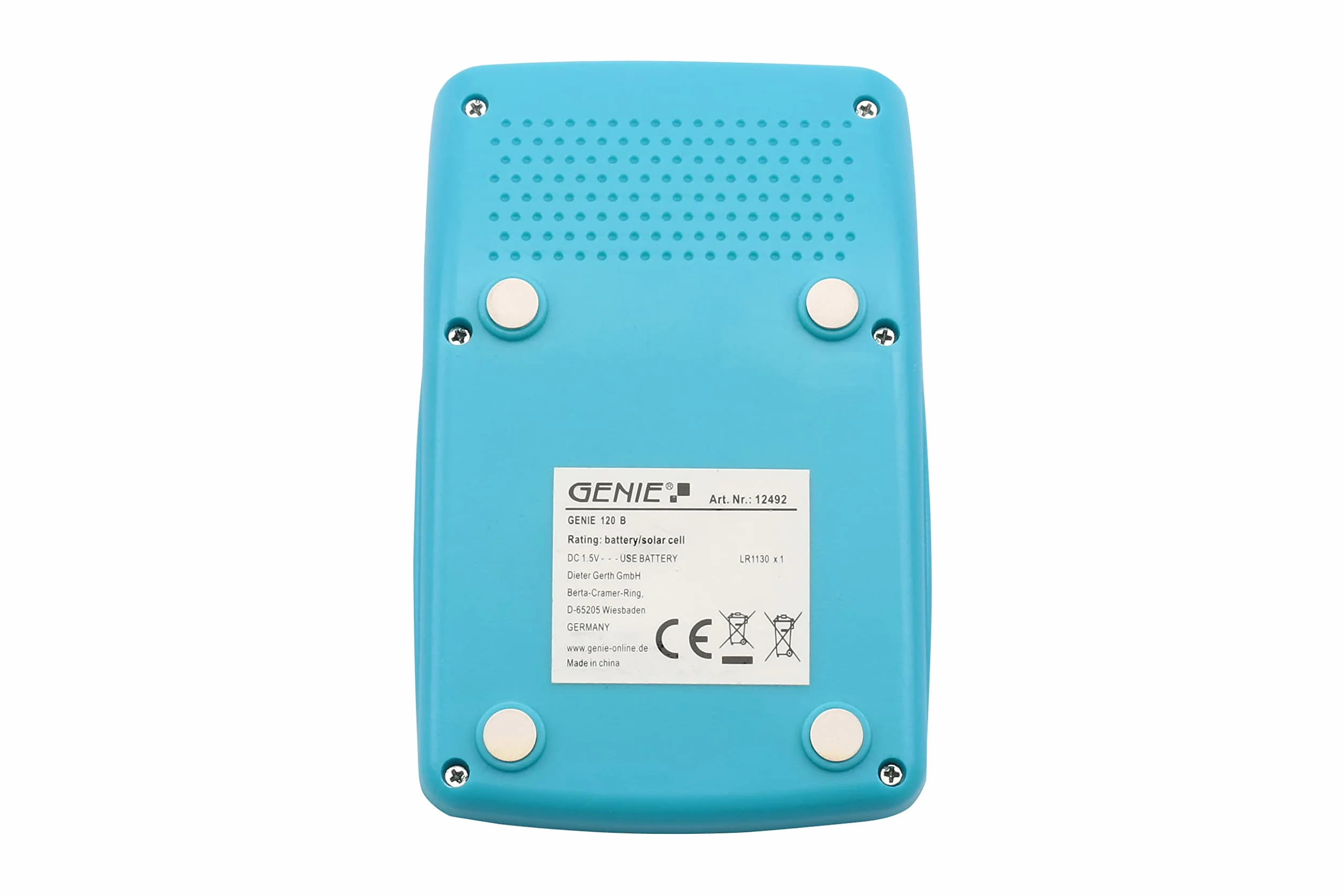 Genie Calculatrice 120 B 8 chiffres Dual Power Pile solaire bleu Grand écran incliné fonction pourcentage racine mémoire