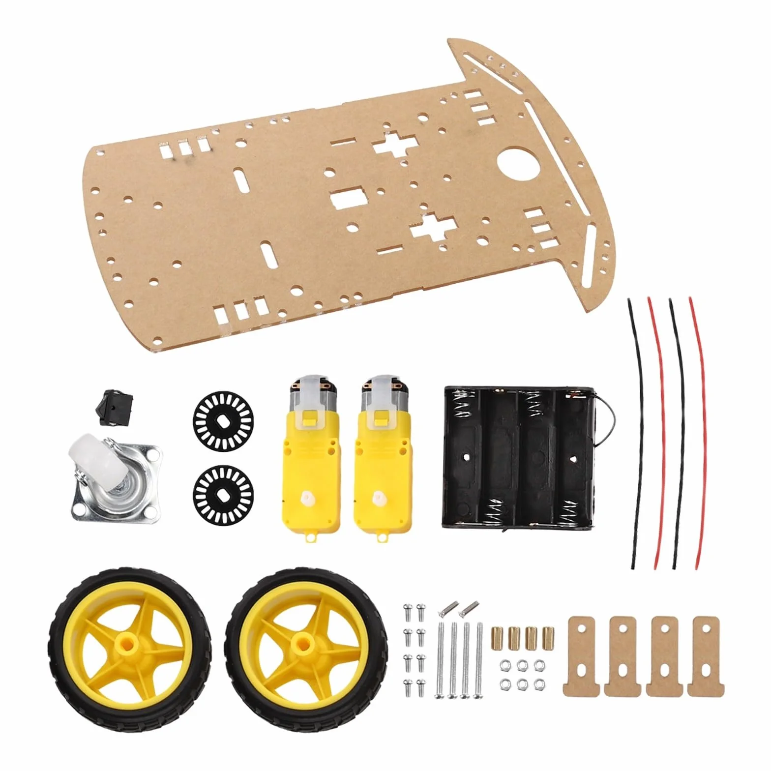 Kit de châssis de voiture robot 2WD avec encodeur de vitesse, moteurs à engrenages 48:1, plastique métal pour Arduino