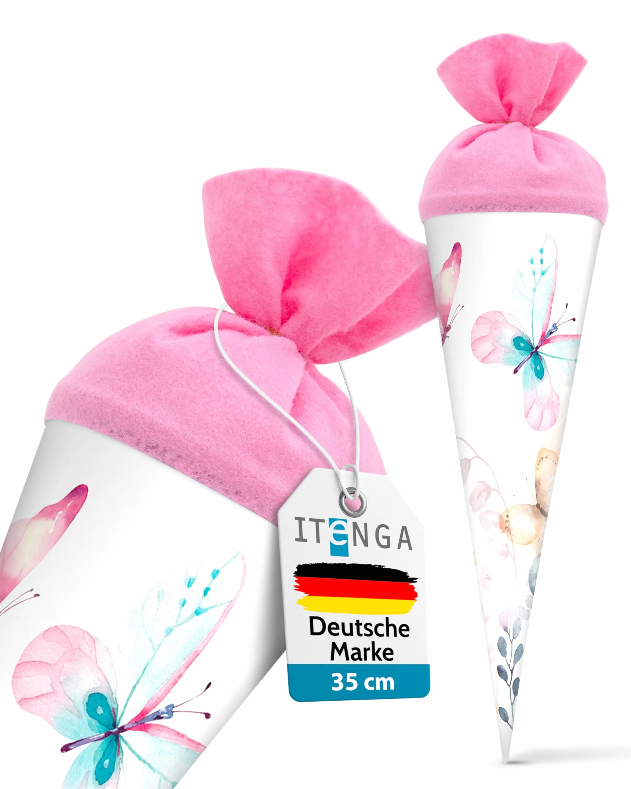 itenga Pochette surprise 35 cm Papillon fermeture en feutre sac cadeau rentrée classes